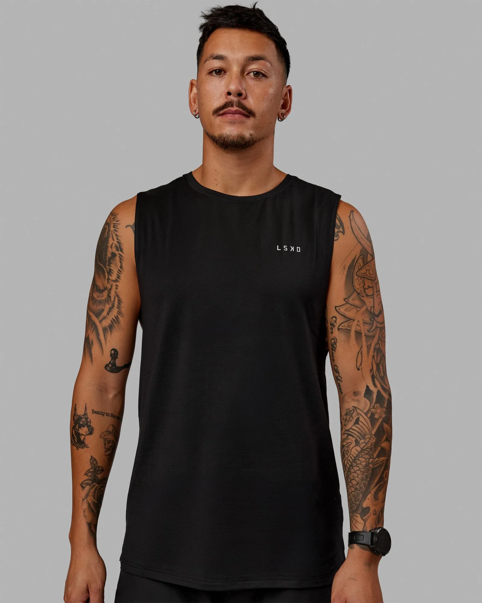 Perform VapourFLX Muscle Tank - Black-Reflective sold by LSKD