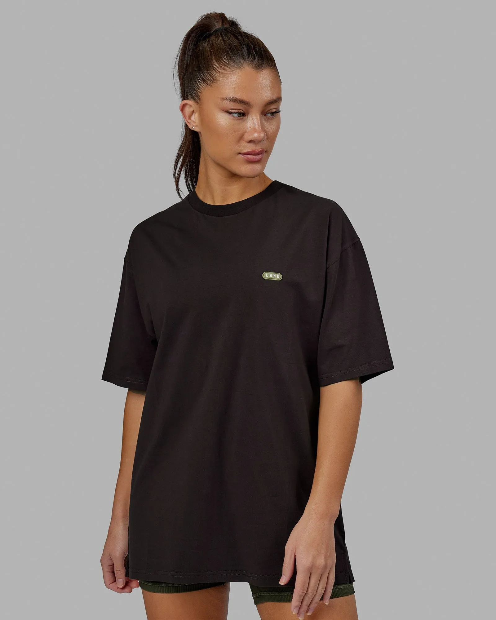 Unisex Capsule FLXCotton Tee Oversize - Dark Walnut sold by LSKD product image thumbnail 3