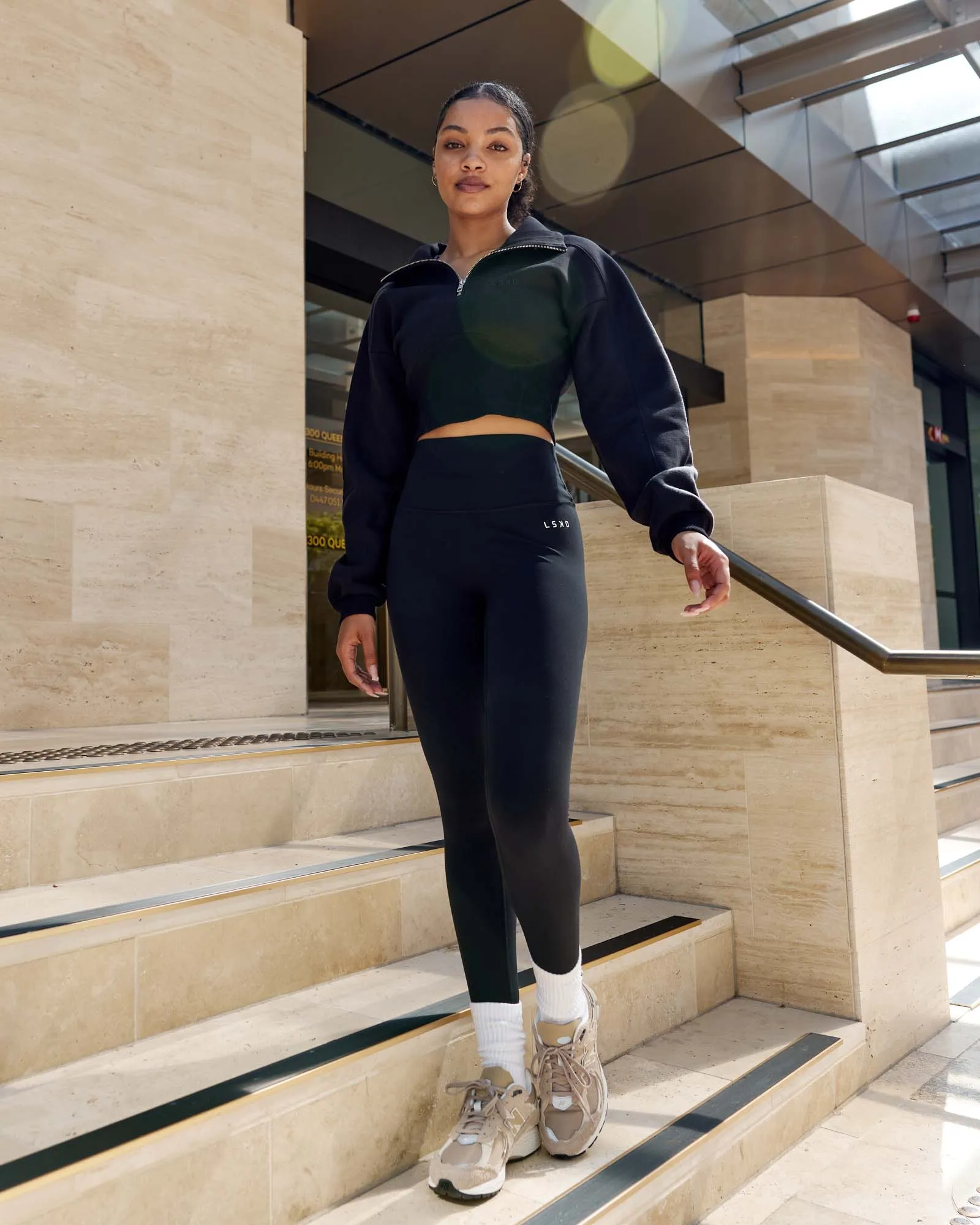 Thrive Corset 1/4 Zip Sweater - Black sold by LSKD product image thumbnail 4