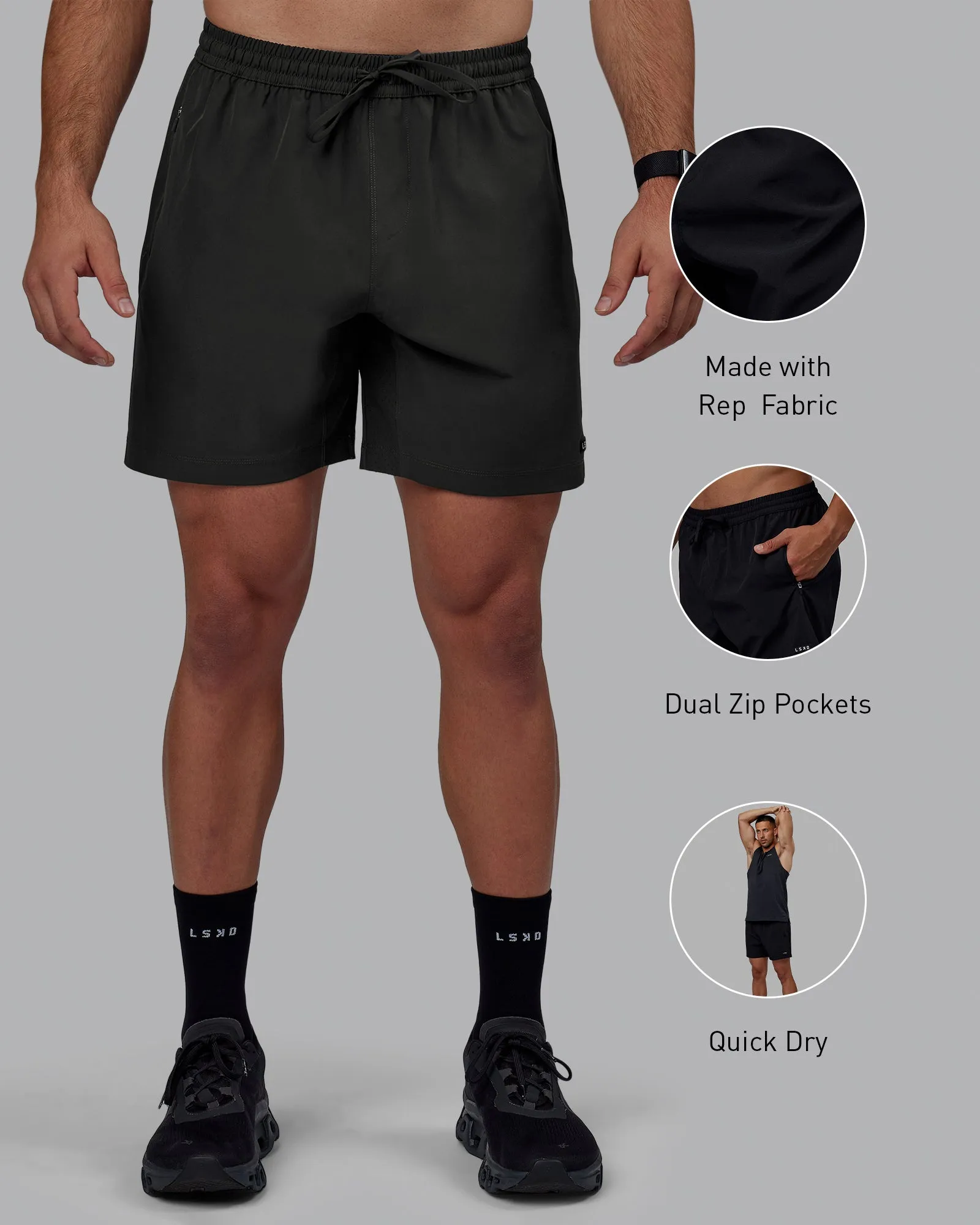 Rep 7'' Performance Short - Pirate Black sold by LSKD product image thumbnail 2