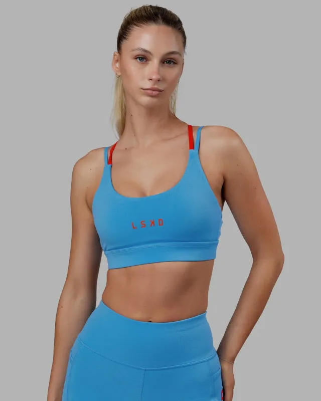Bridge Sports Bra - Azure Blue-Infrared sold by LSKD