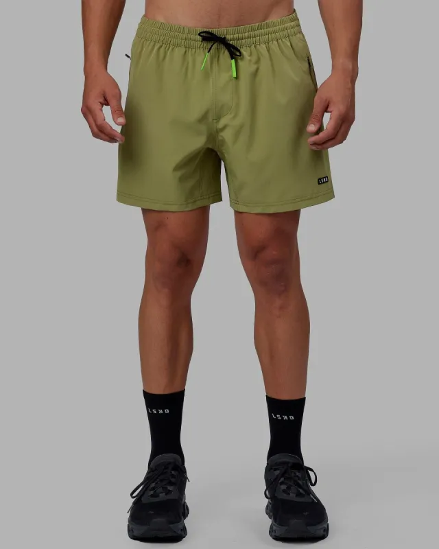 Rep 5" Performance Shorts - Moss Stone-Lime sold by LSKD