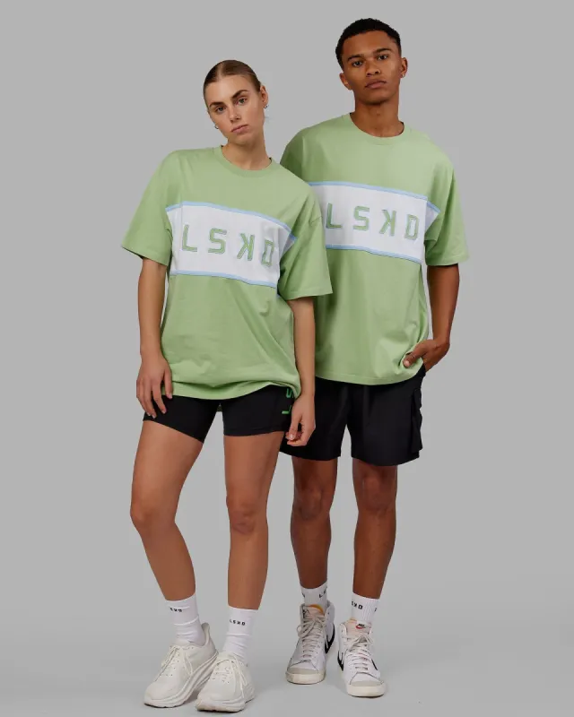 Unisex Aligned Heavyweight Tee Oversize - Green Fig sold by LSKD