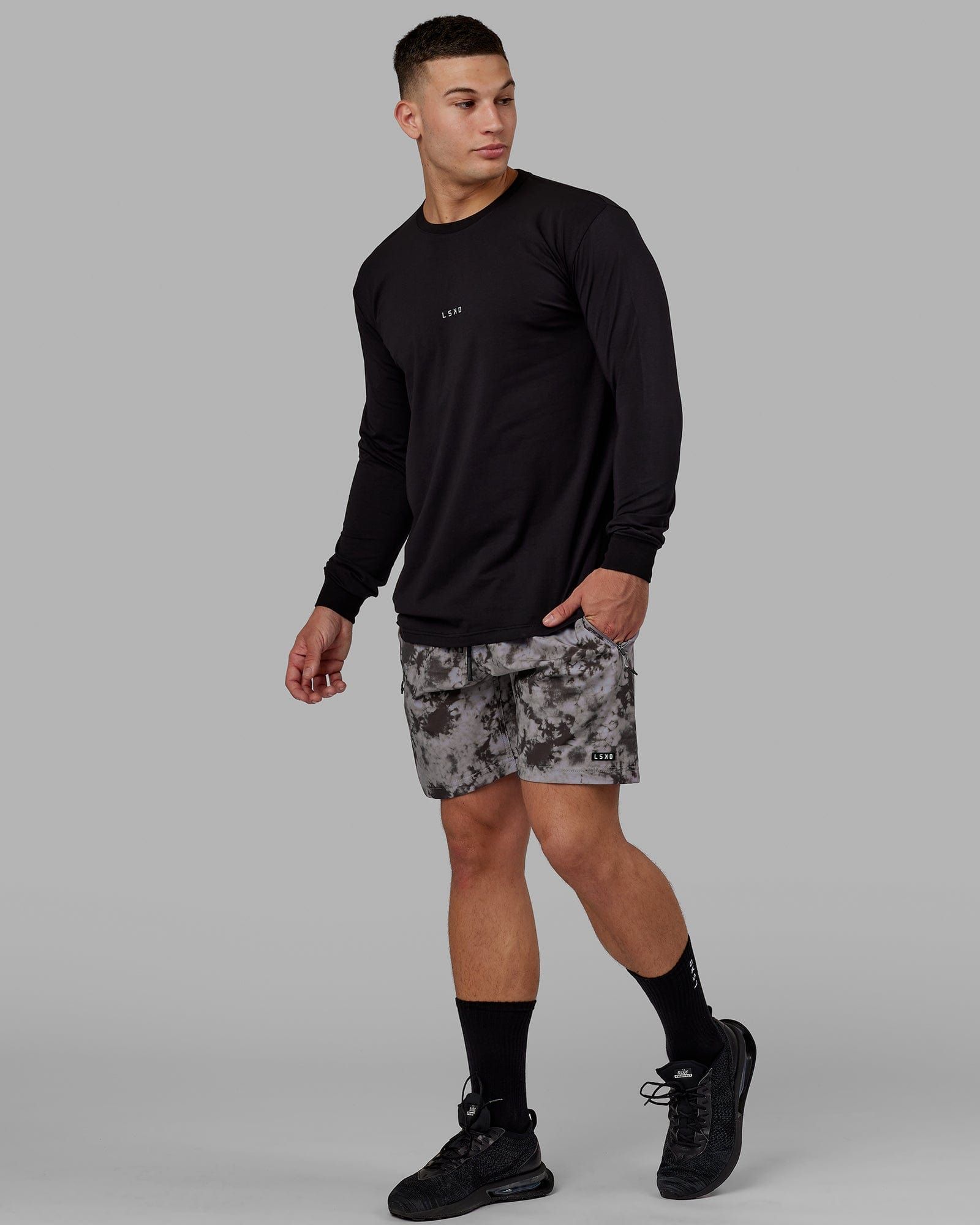 Rep 7'' Performance Shorts - Asphalt Tie Dye sold by LSKD product image thumbnail 4