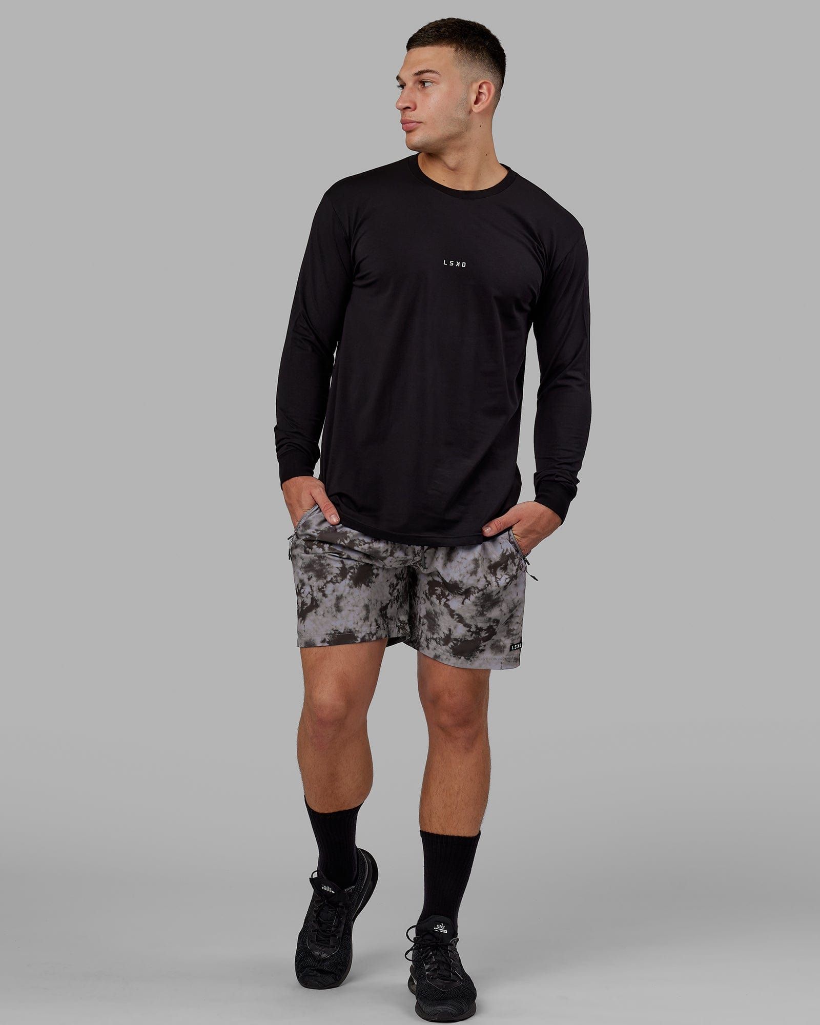 Rep 7'' Performance Shorts - Asphalt Tie Dye sold by LSKD product image thumbnail 3