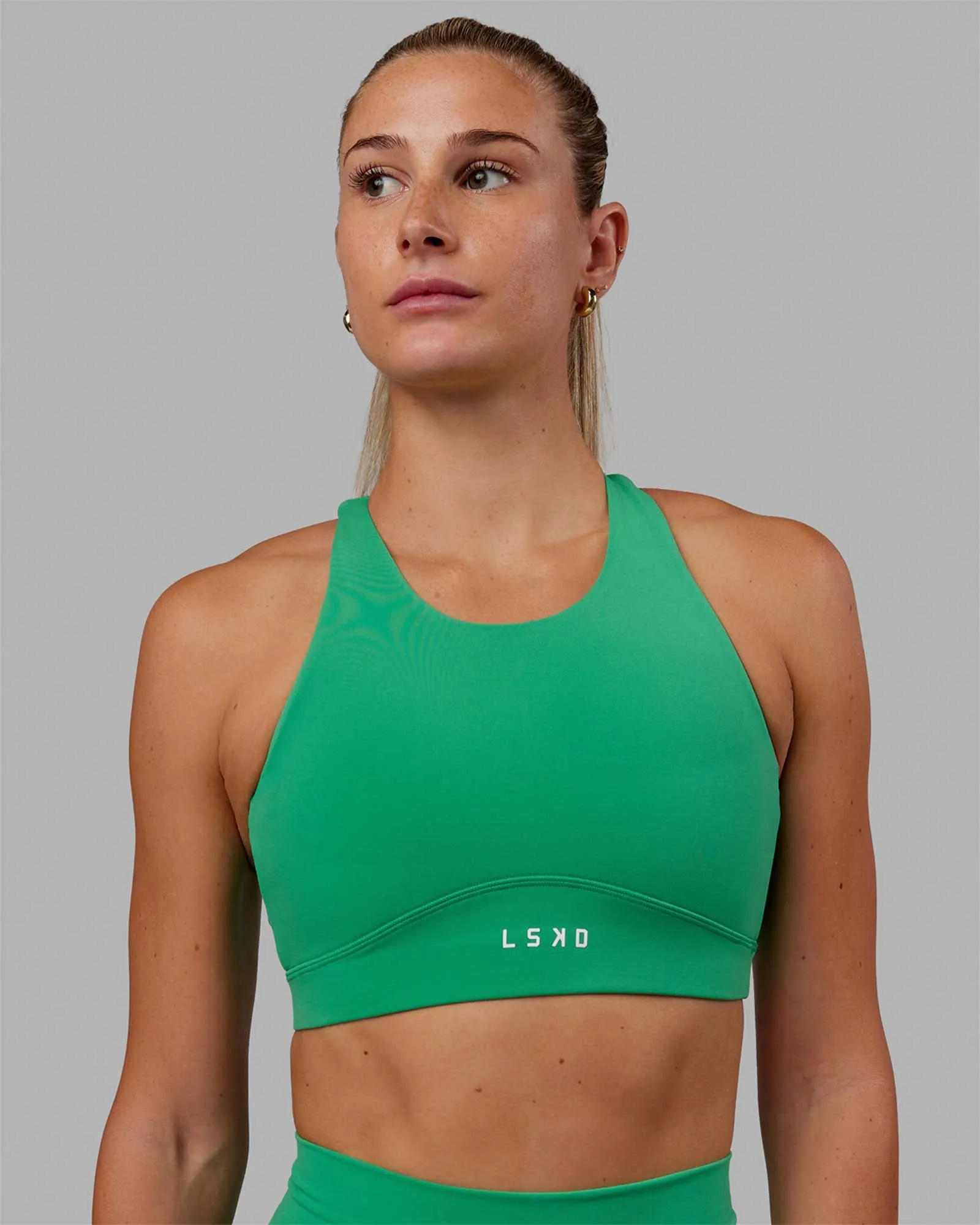 Fusion Sports Bra - Holly Green sold by LSKD product image thumbnail 4