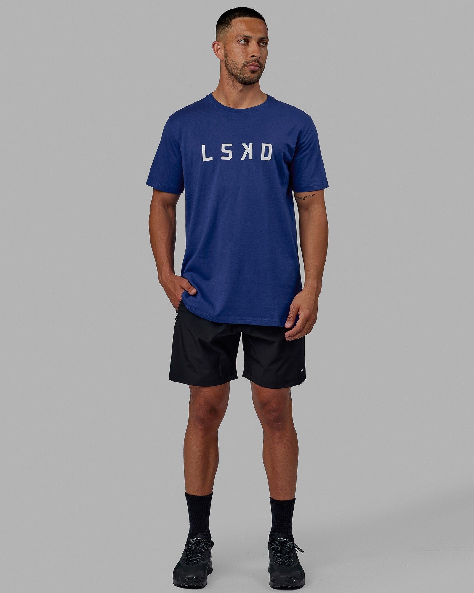 Structure Tee - Galactic Cobalt-White sold by LSKD