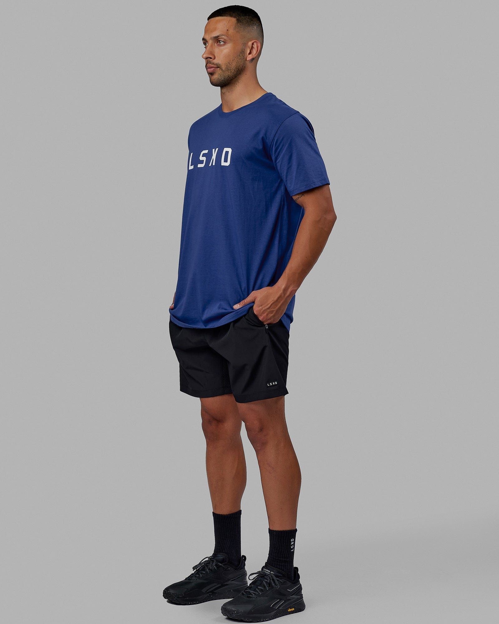 Structure Tee - Galactic Cobalt-White sold by LSKD product image thumbnail 3