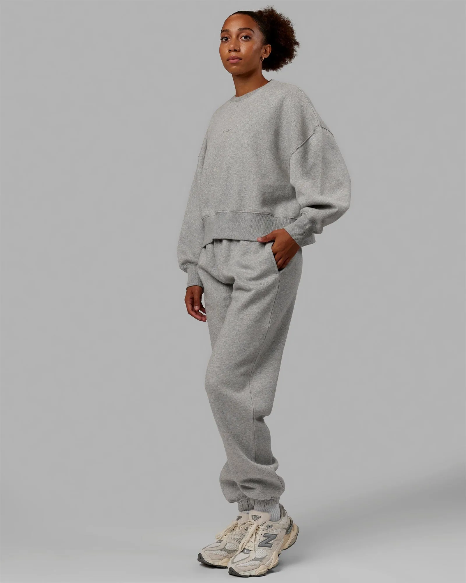 MVP Oversized Sweater - Light Grey Marl-Grey sold by LSKD product image thumbnail 4