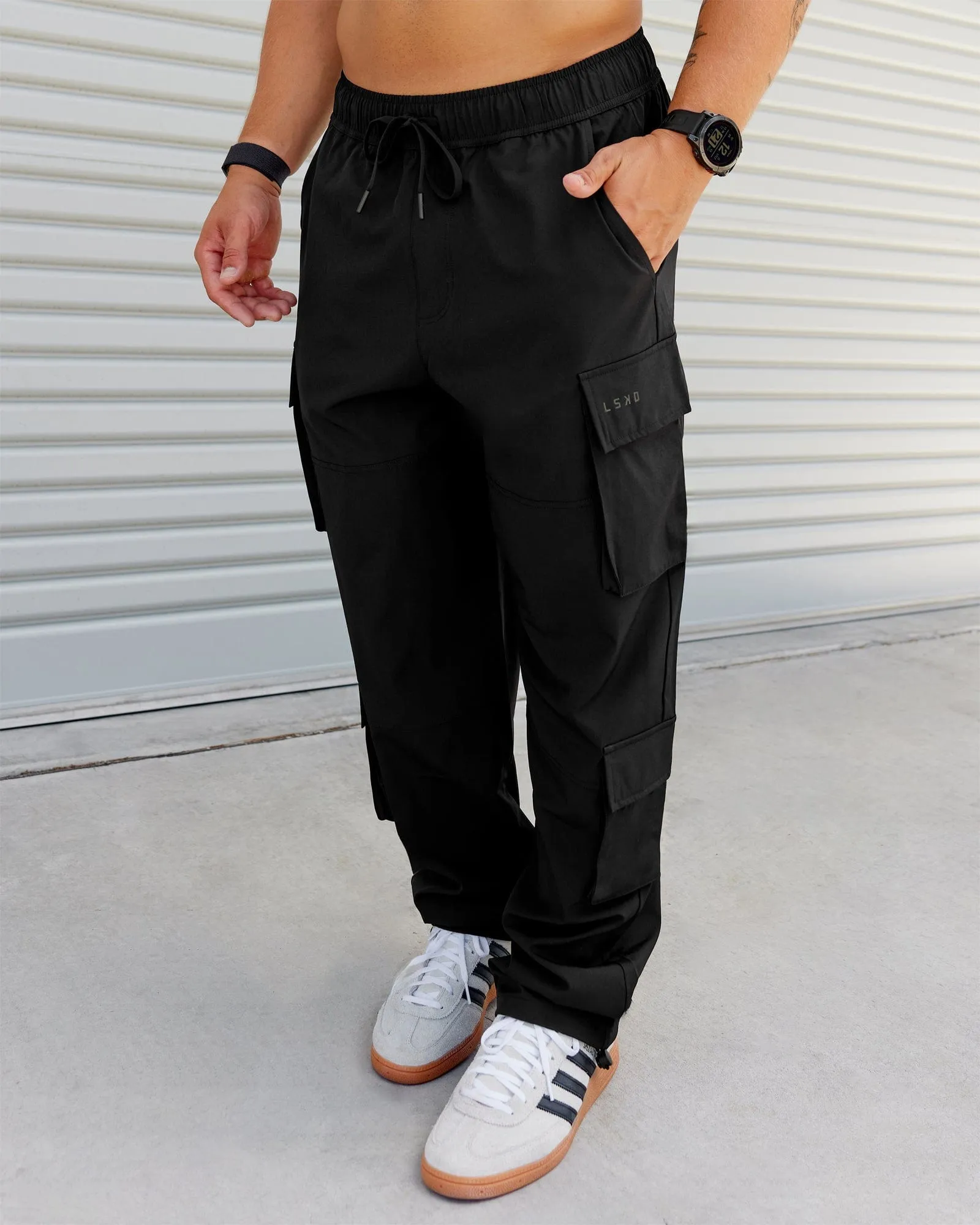 Energy Stretch Relaxed Fit Cargo Pants - Black sold by LSKD product image thumbnail 5