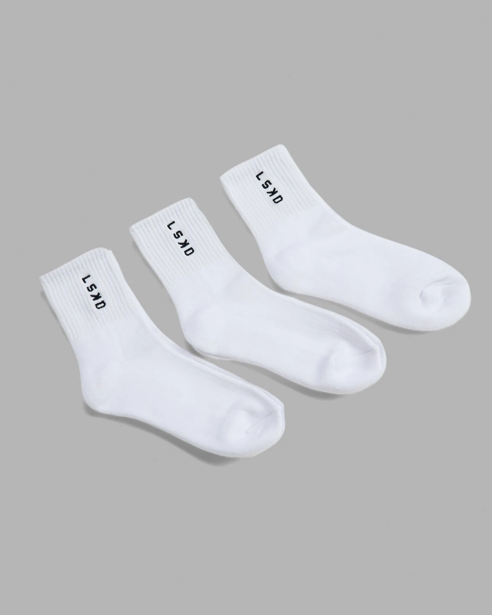 Signal Quarter Socks 3 Pack - White-Black sold by LSKD product image thumbnail 2