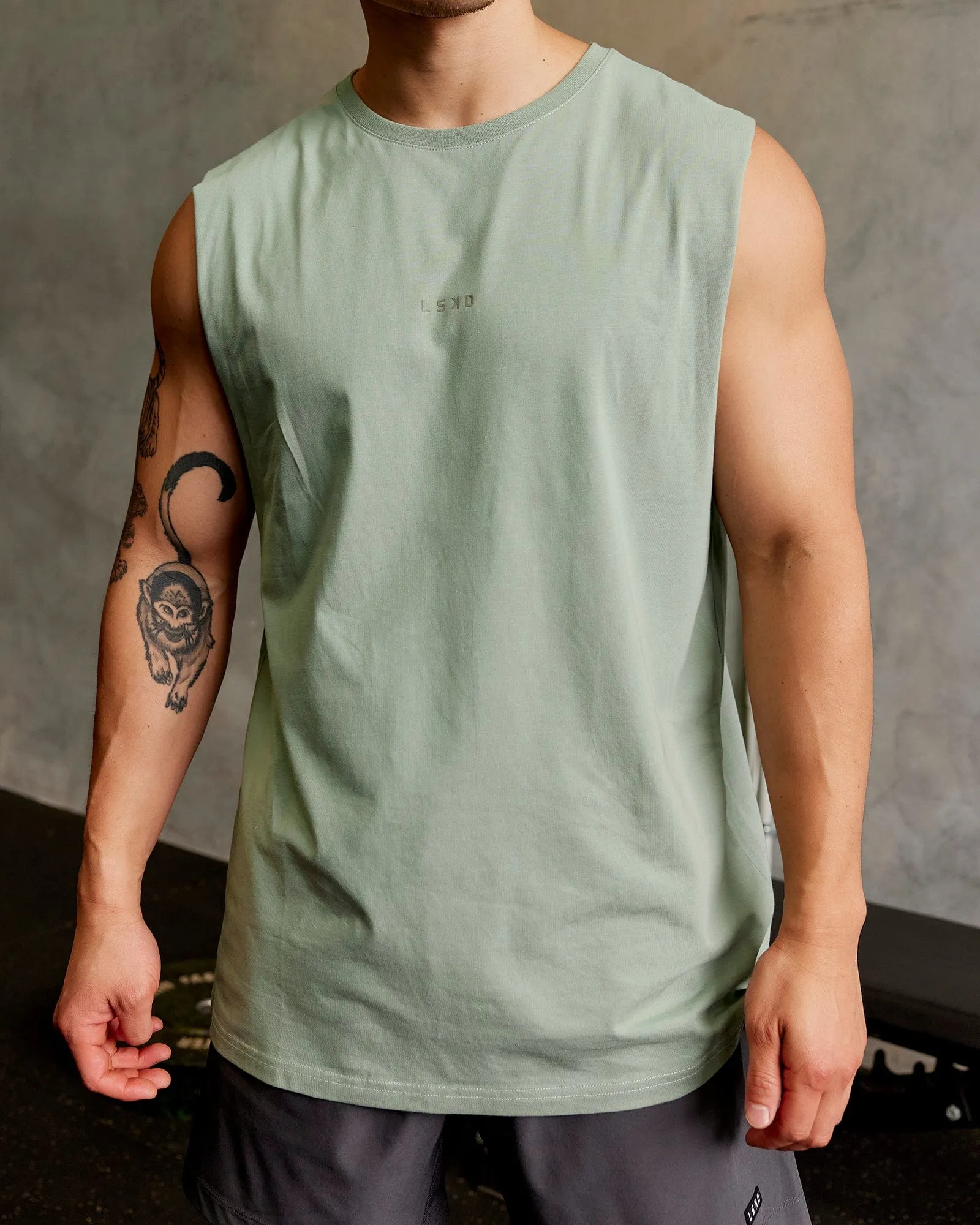 Base FLXCotton Tank - Iceberg Green sold by LSKD