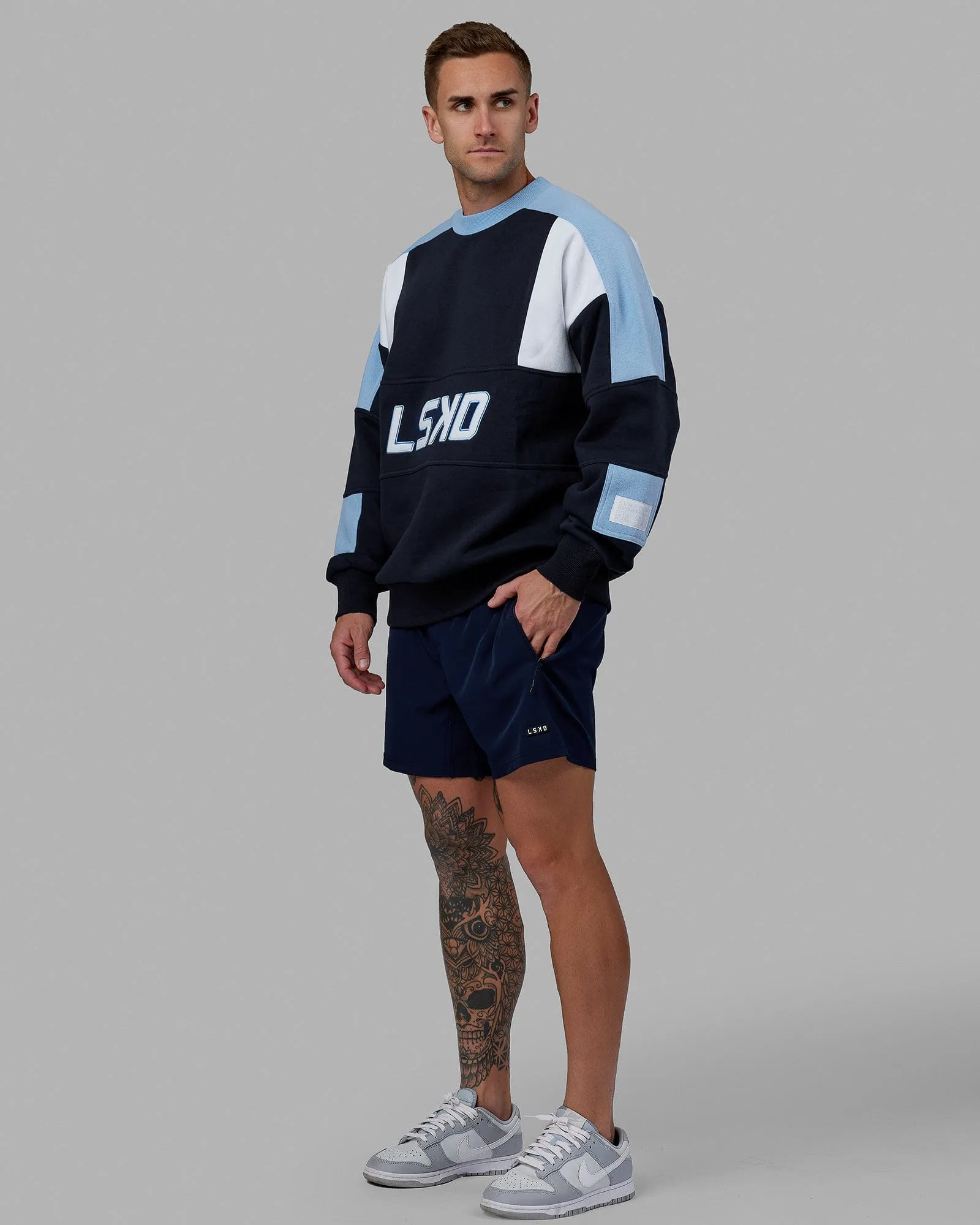 Unisex Slam Sweater Oversize - Navy-Blue sold by LSKD product image thumbnail 3