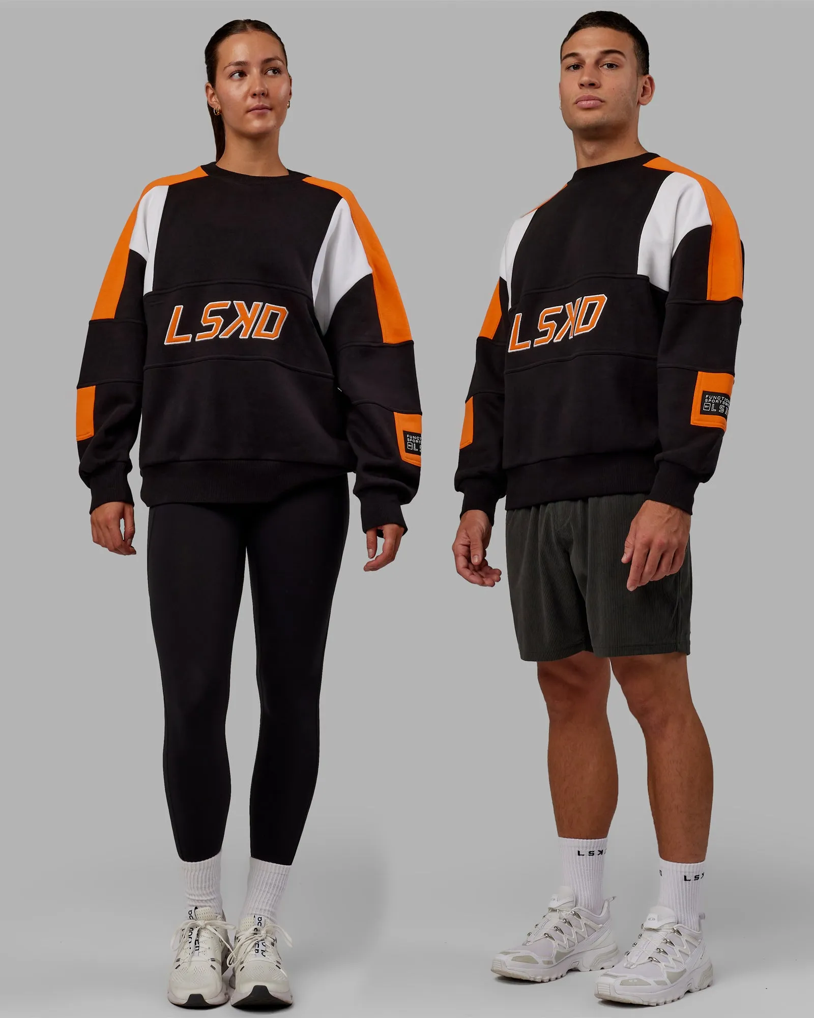 Slam Sweater Oversize - Black-Ultra Orange sold by LSKD