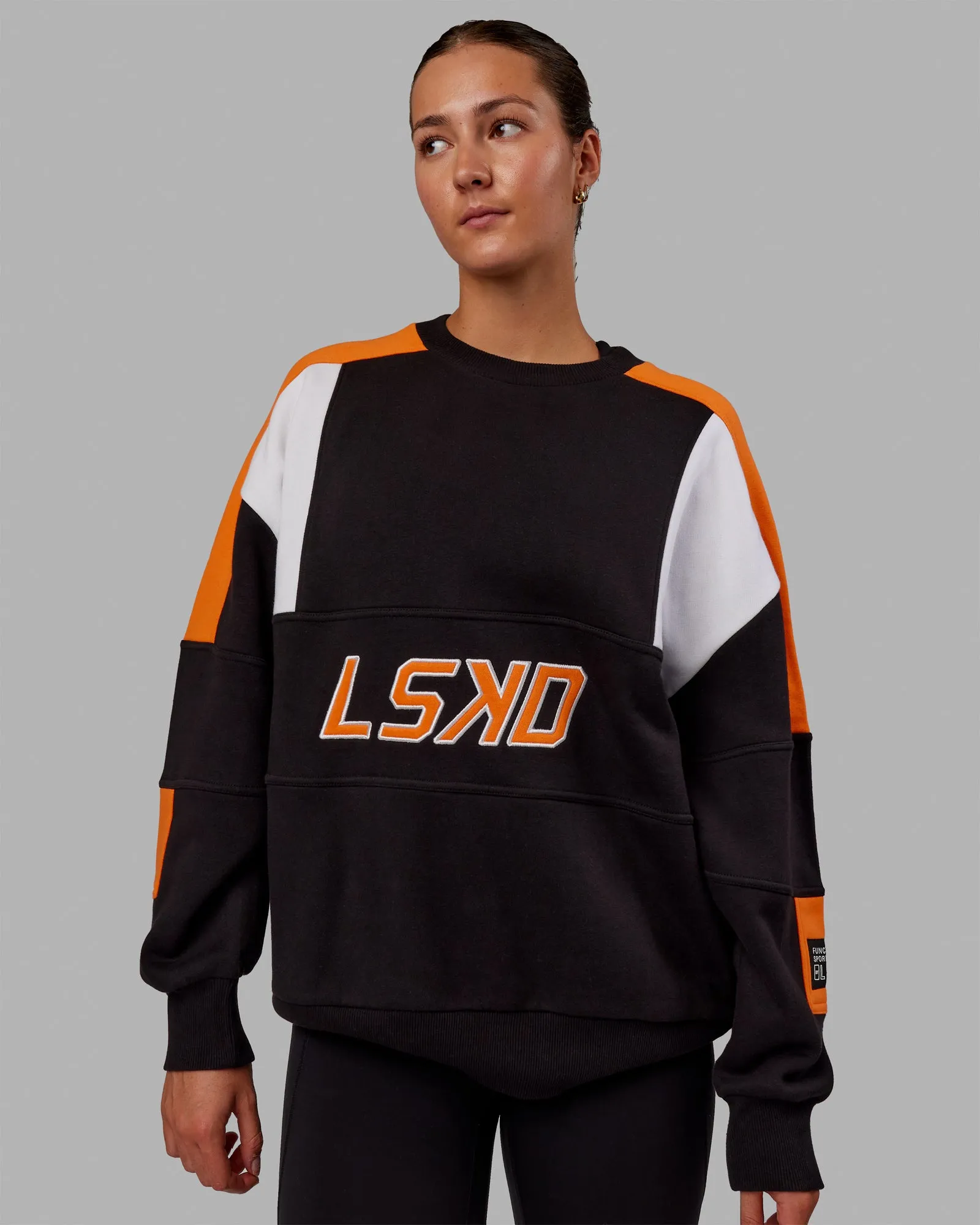 Slam Sweater Oversize - Black-Ultra Orange sold by LSKD product image thumbnail 2