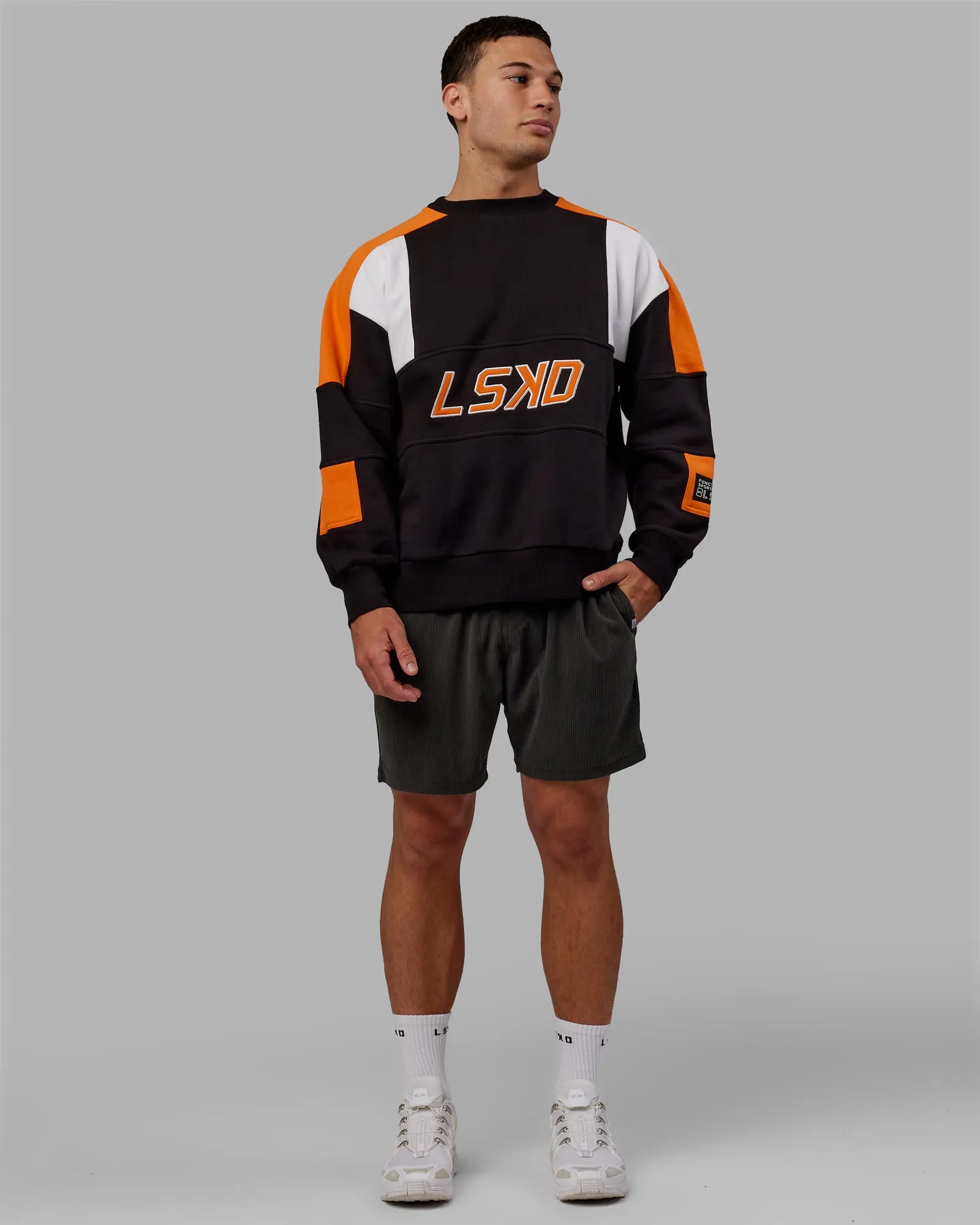 Slam Sweater Oversize - Black-Ultra Orange sold by LSKD product image thumbnail 3