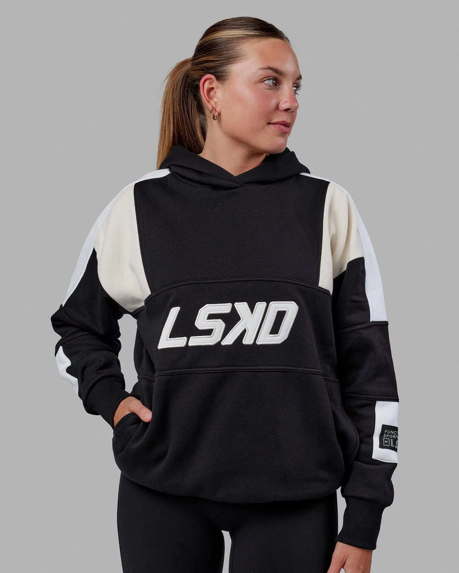 Unisex Slam Hoodie Oversize - Black-Bone sold by LSKD product image thumbnail 2