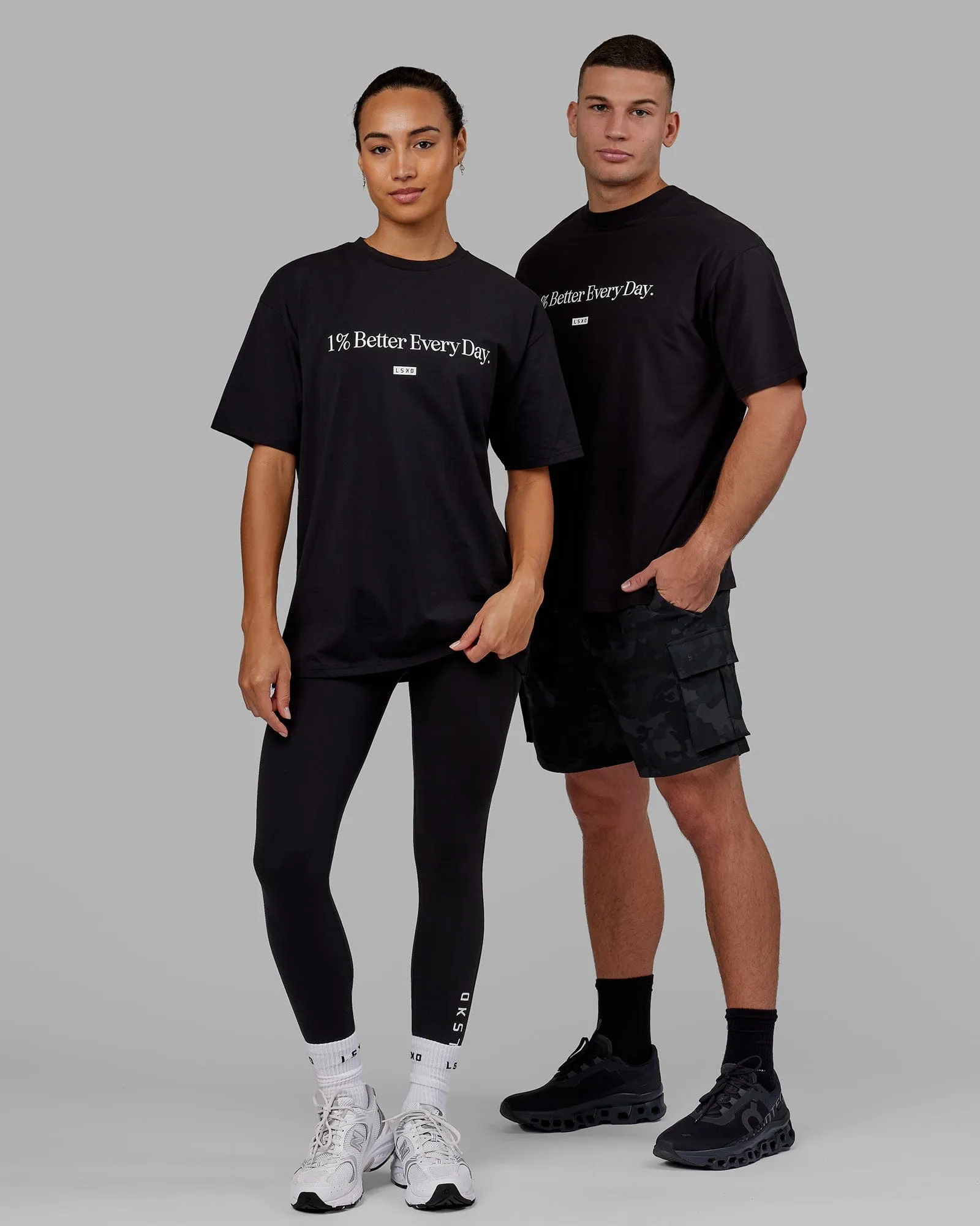 1% Better FLXCotton Tee Oversize - Black sold by LSKD product image thumbnail 3