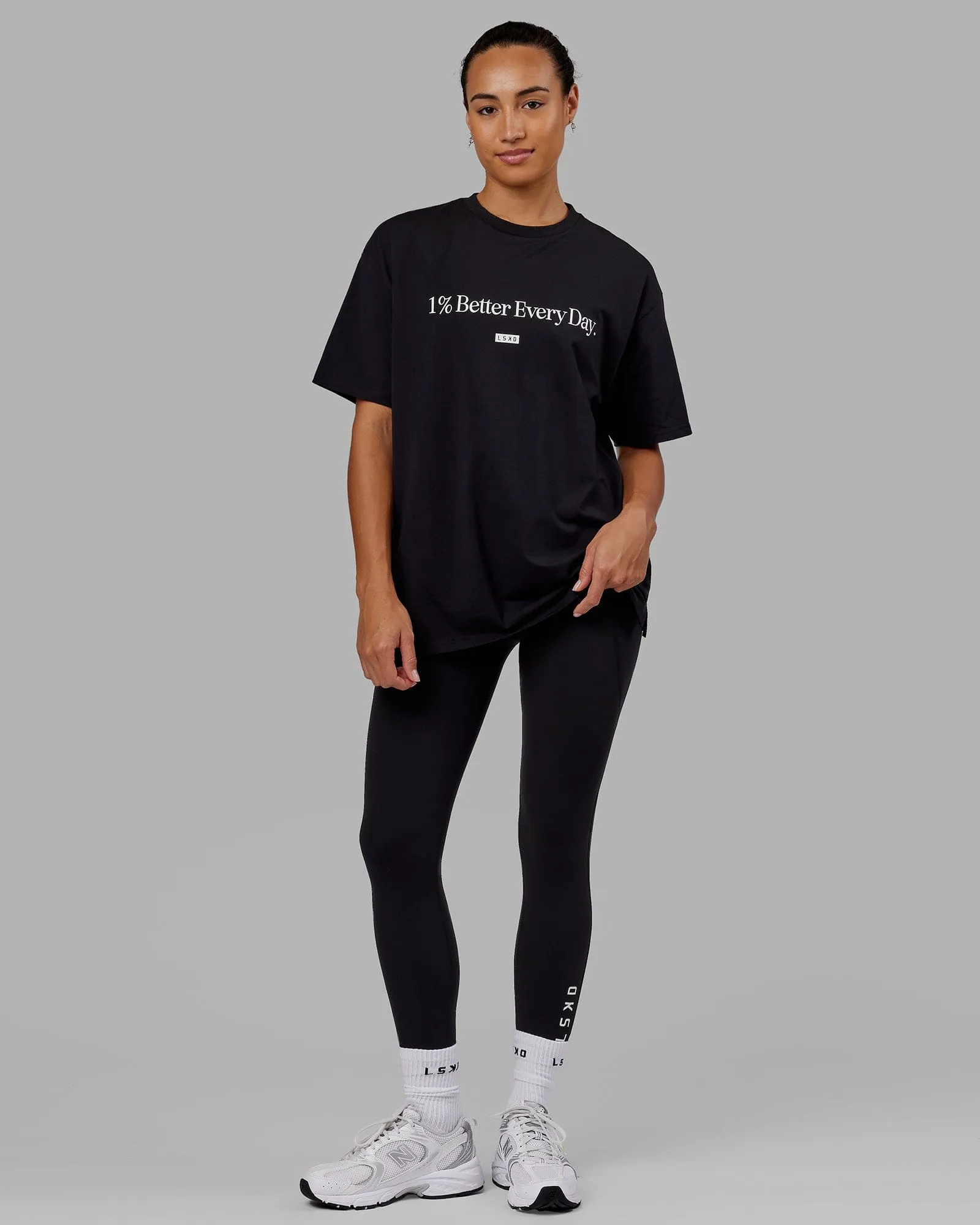 1% Better FLXCotton Tee Oversize - Black sold by LSKD product image thumbnail 5