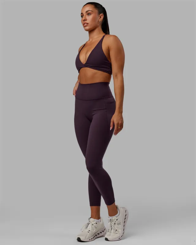 Fusion 7/8 Length Tights - Midnight Plum sold by LSKD