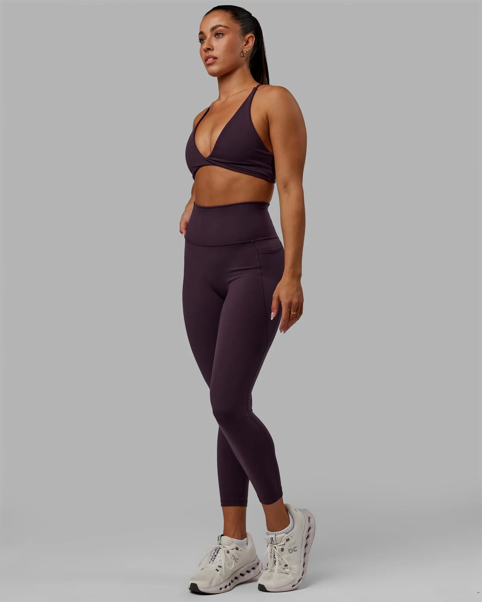 Fusion 7/8 Length Tights - Midnight Plum sold by LSKD