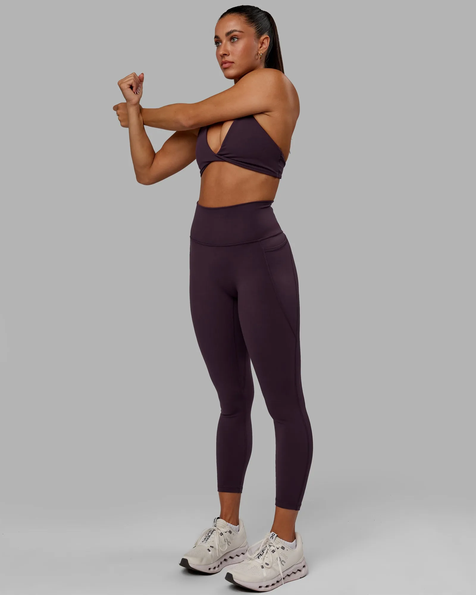 Fusion 7/8 Length Tights - Midnight Plum sold by LSKD product image thumbnail 5