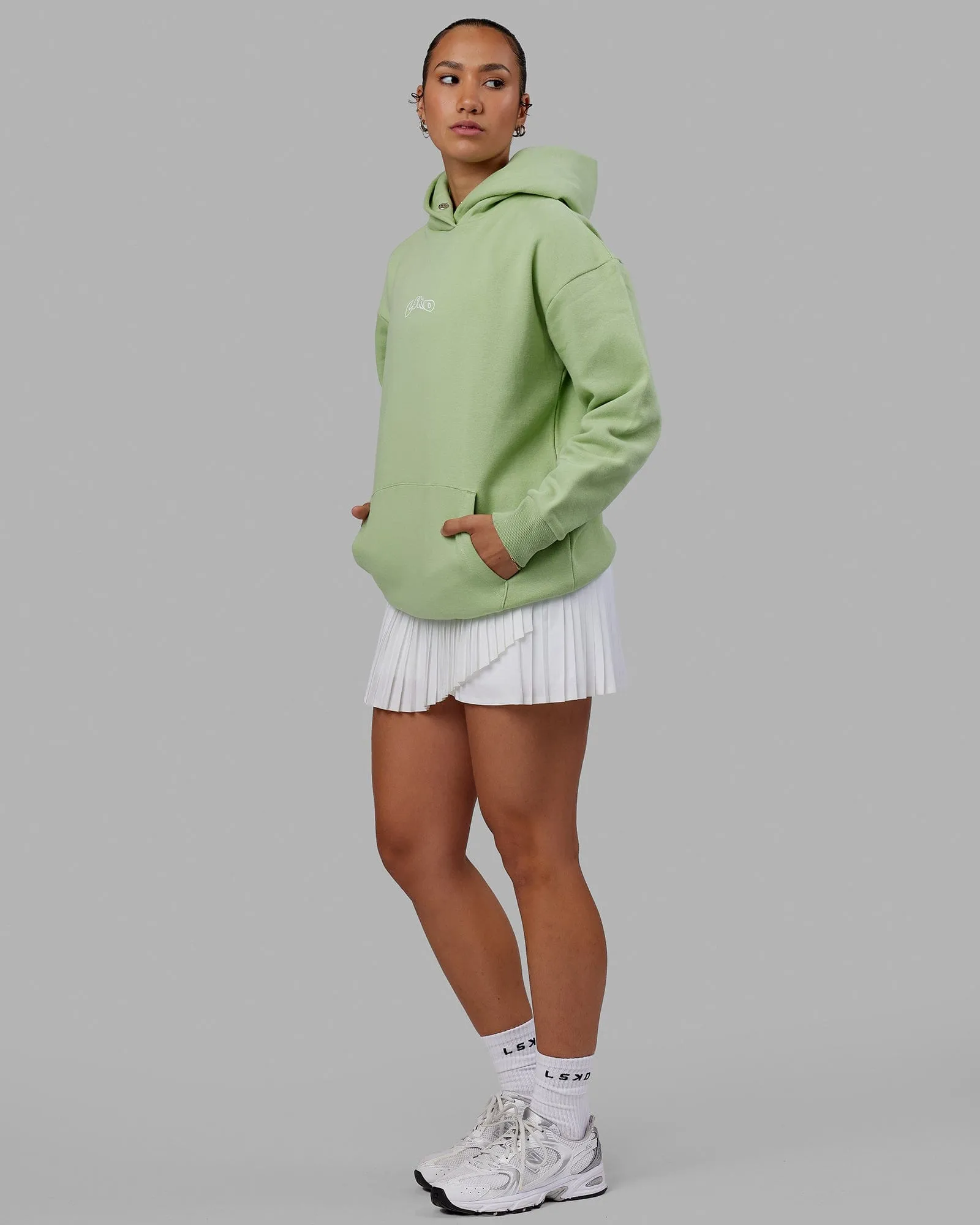 Unisex Mad Happy Hoodie Oversize - Green Fig sold by LSKD product image thumbnail 3