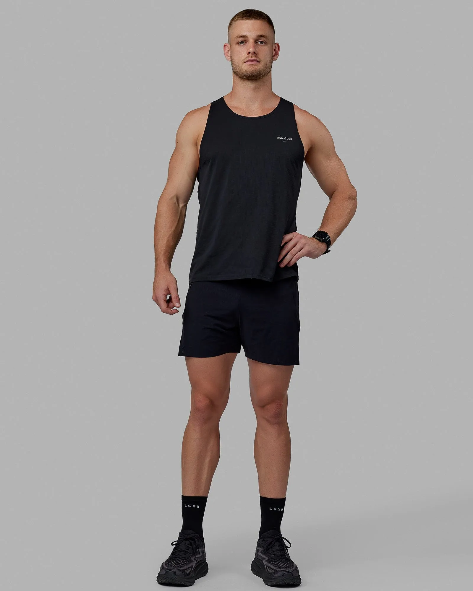 RUN–CLUB Performance Tank - Black sold by LSKD product image thumbnail 5