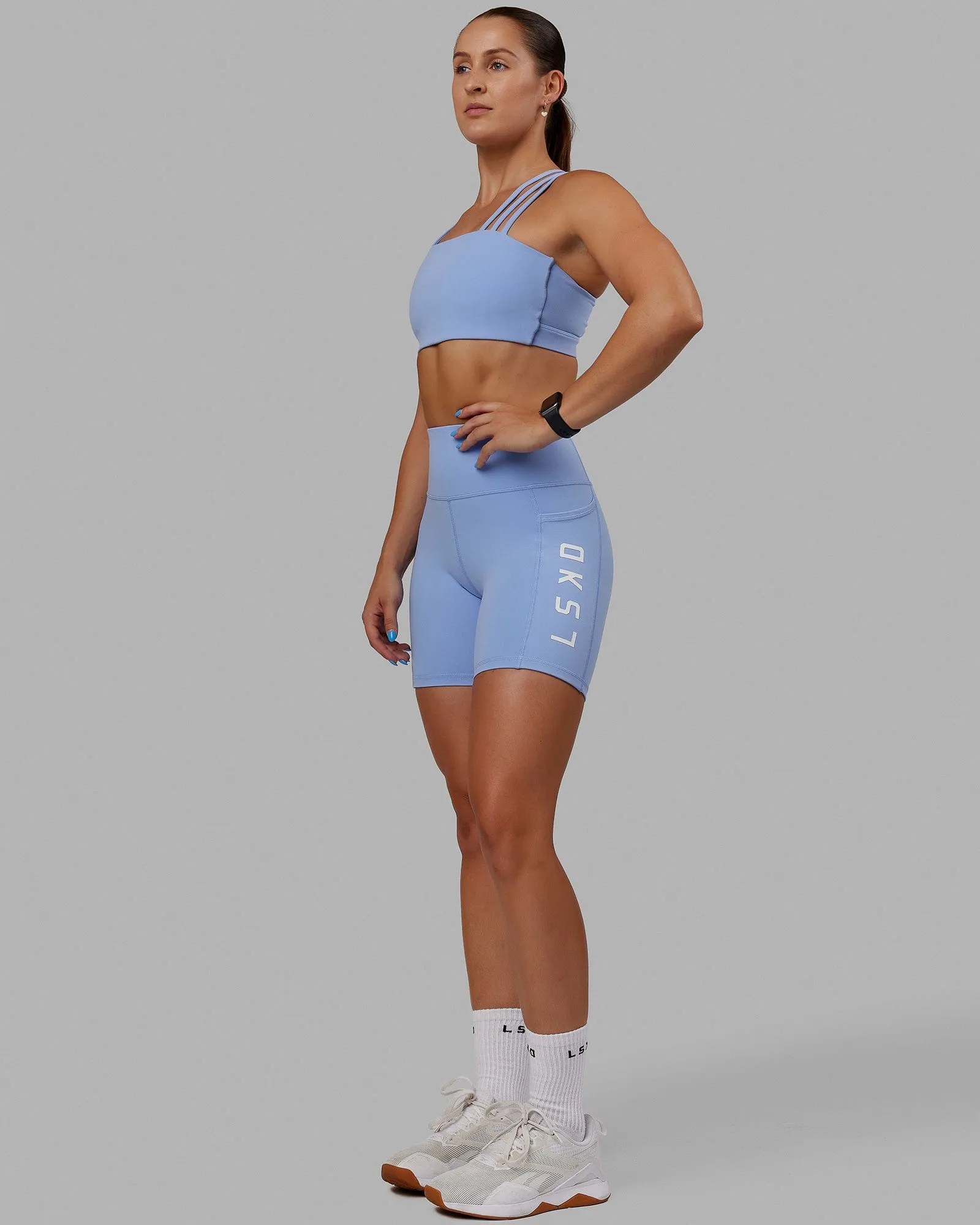 Galvanise Sports Bra - Arctic Blue sold by LSKD product image thumbnail 3