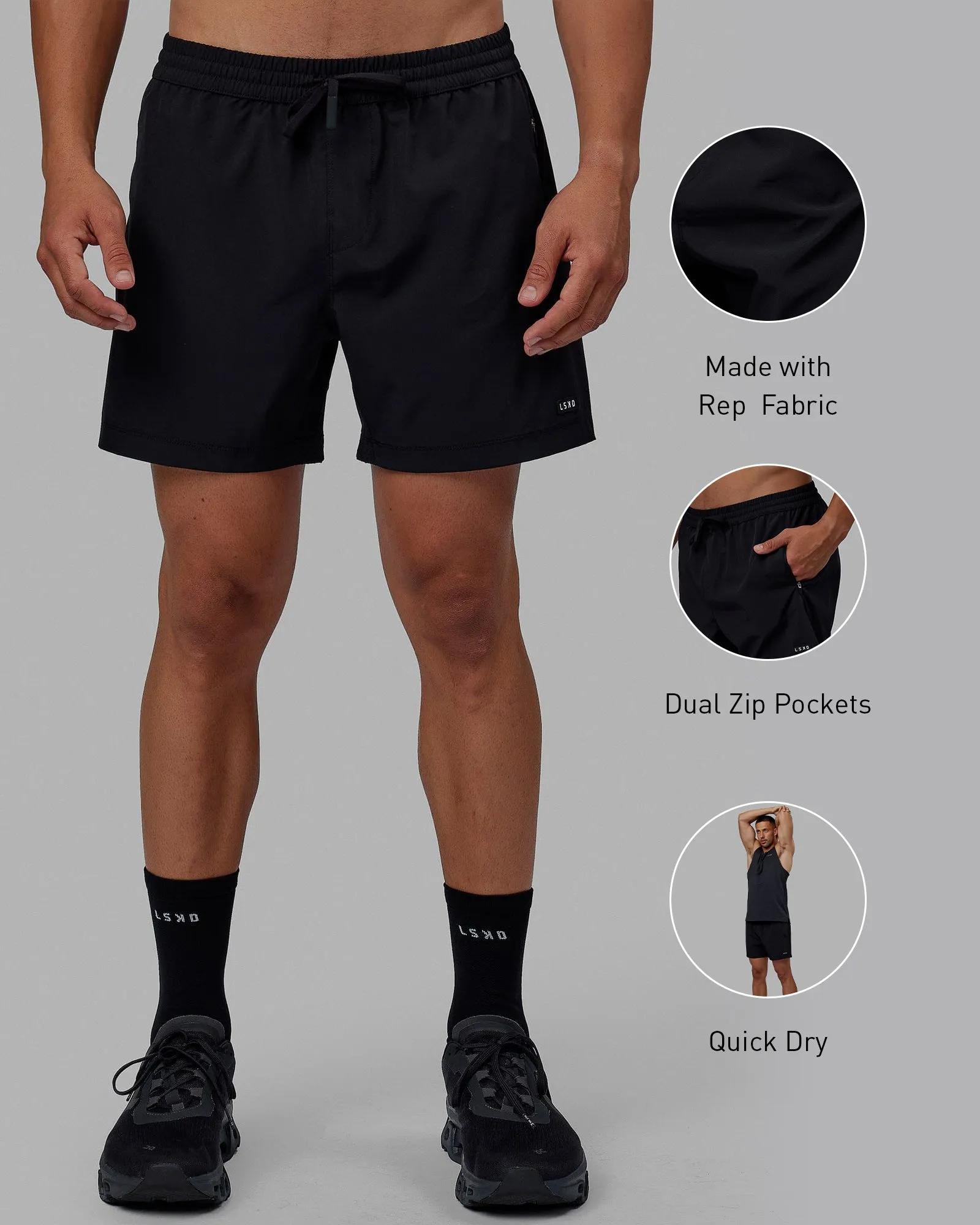 Rep 5" Performance Short - Black sold by LSKD product image thumbnail 2