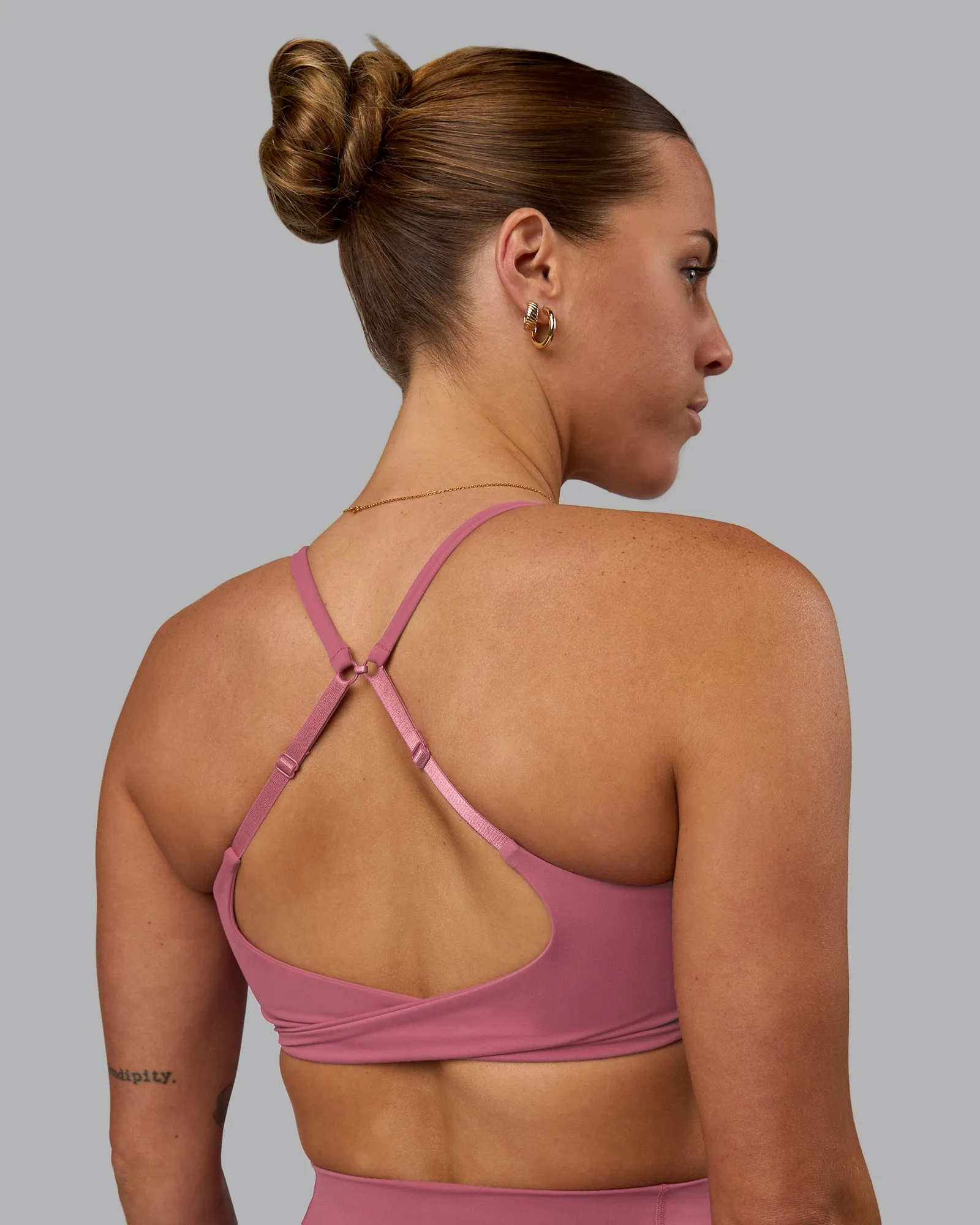 Twist Sports Bra - Mauve Haze sold by LSKD