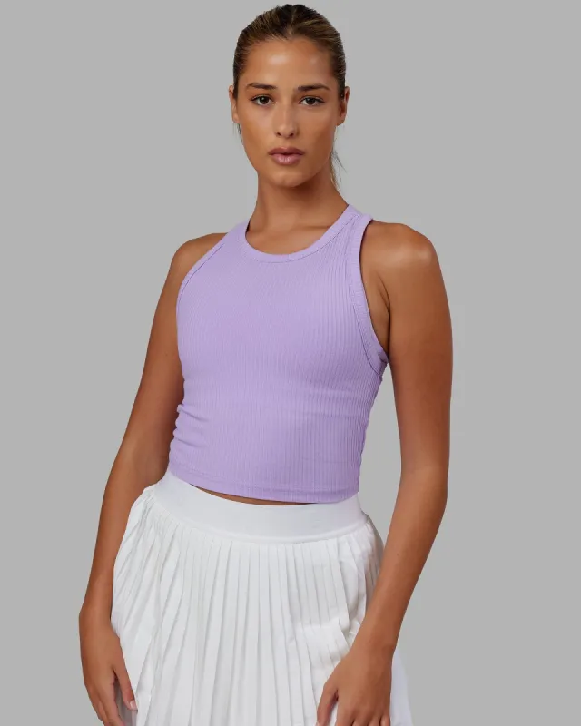 Squad Ribbed Tank - Pale Lilac sold by LSKD
