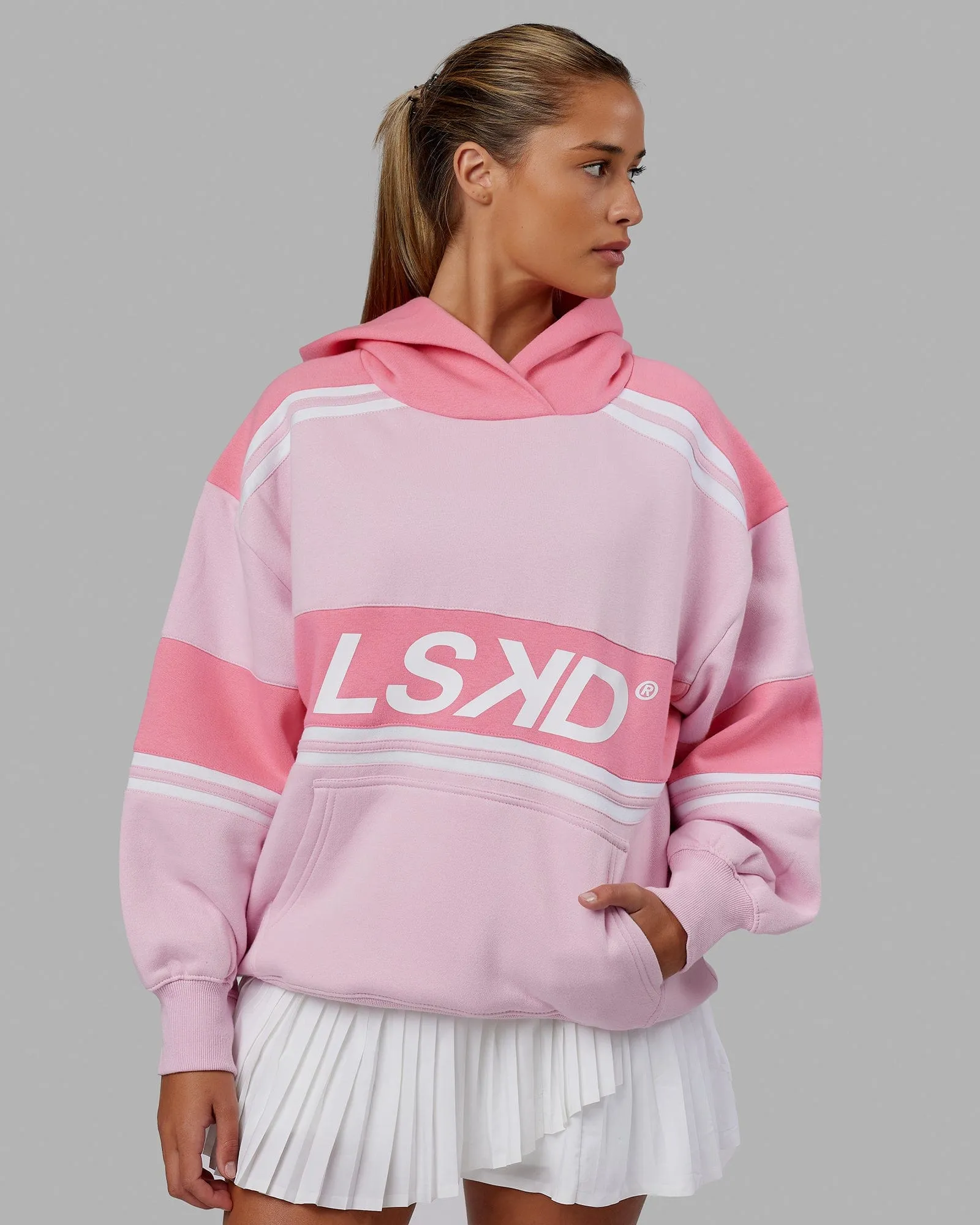 Unisex A-Team Hoodie Oversize - Petal Pink-Peony Pink sold by LSKD product image thumbnail 5
