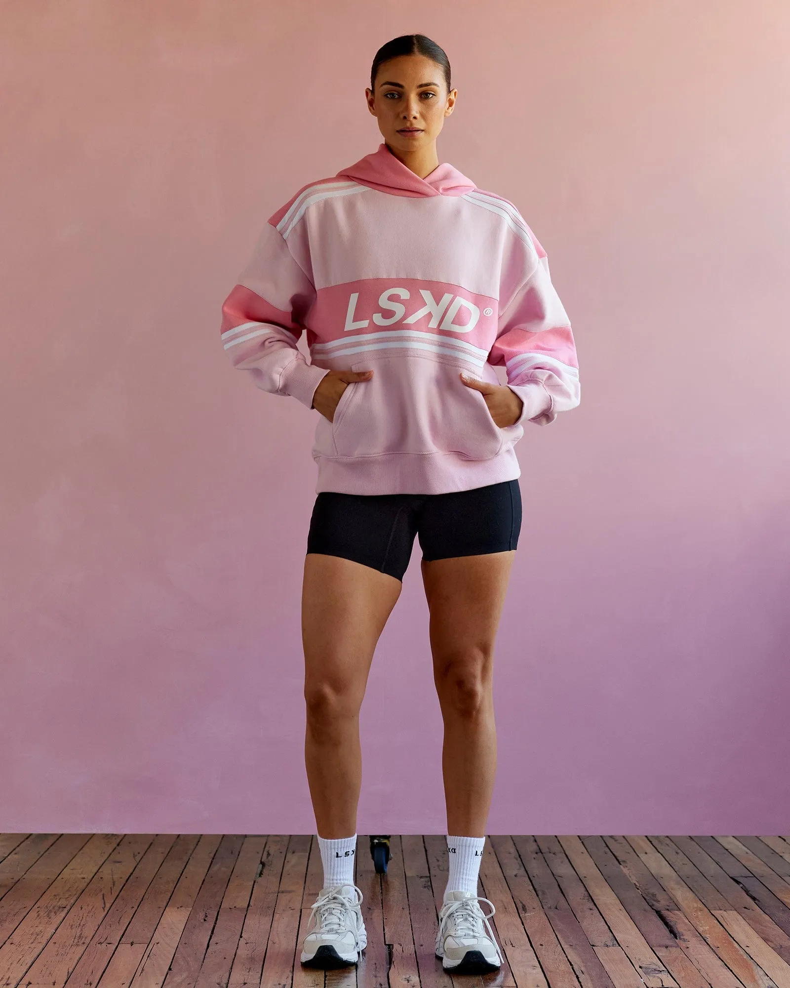 Unisex A-Team Hoodie Oversize - Petal Pink-Peony Pink sold by LSKD product image thumbnail 2