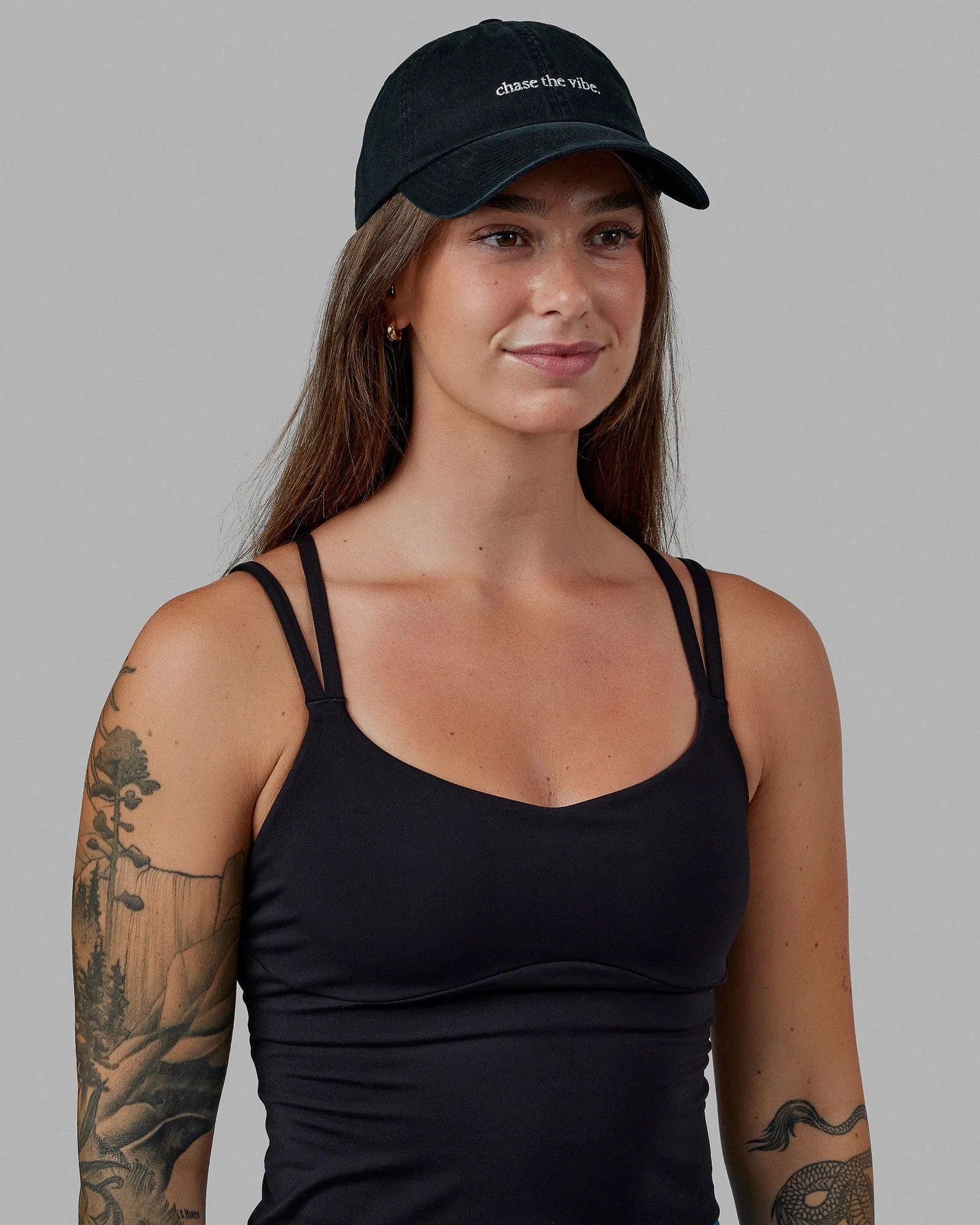 Washed Chase The Vibe Cap - Black-White sold by LSKD product image thumbnail 2