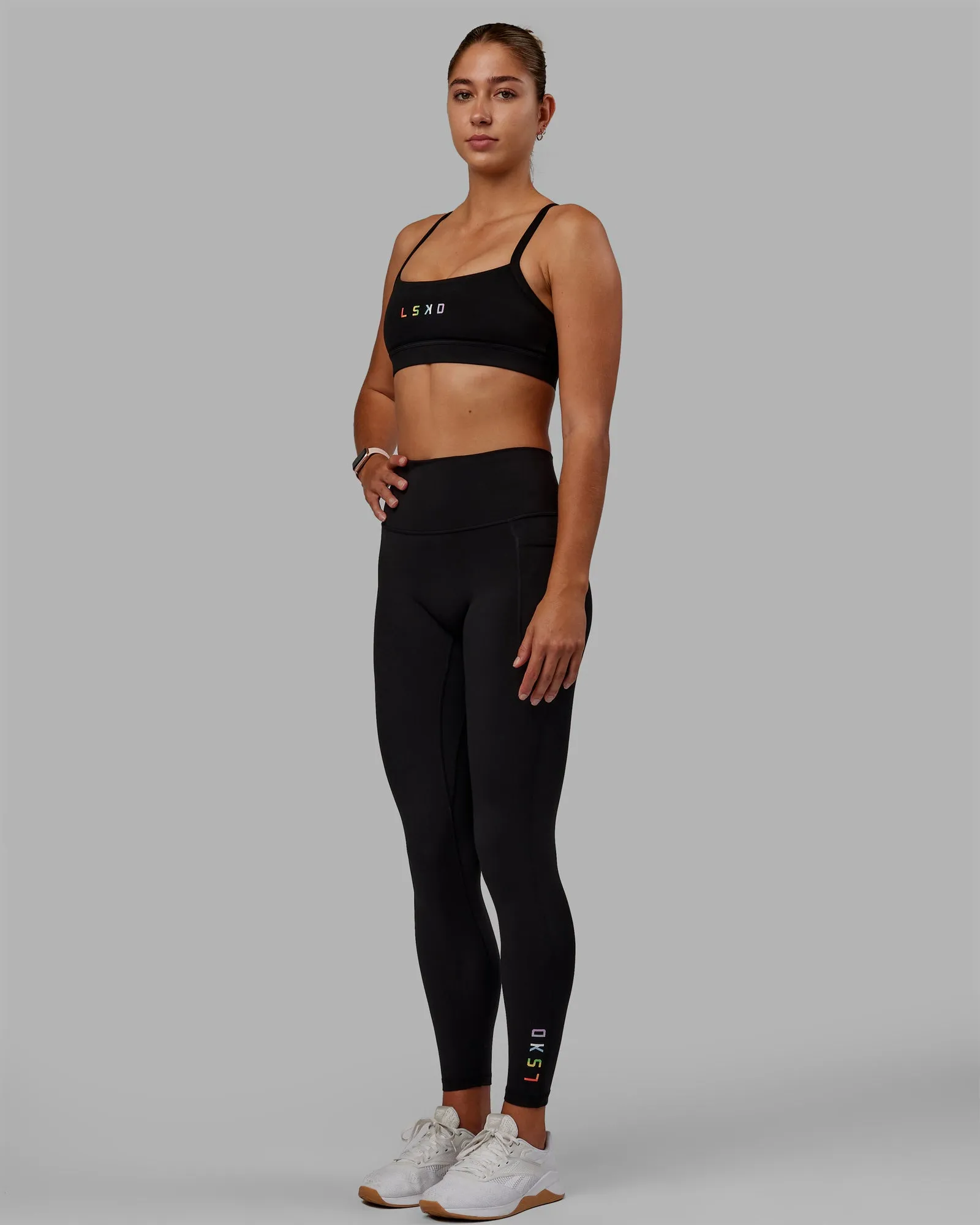 Fusion Full Length Tights With Leg Logo - Pride-Black sold by LSKD product image thumbnail 3