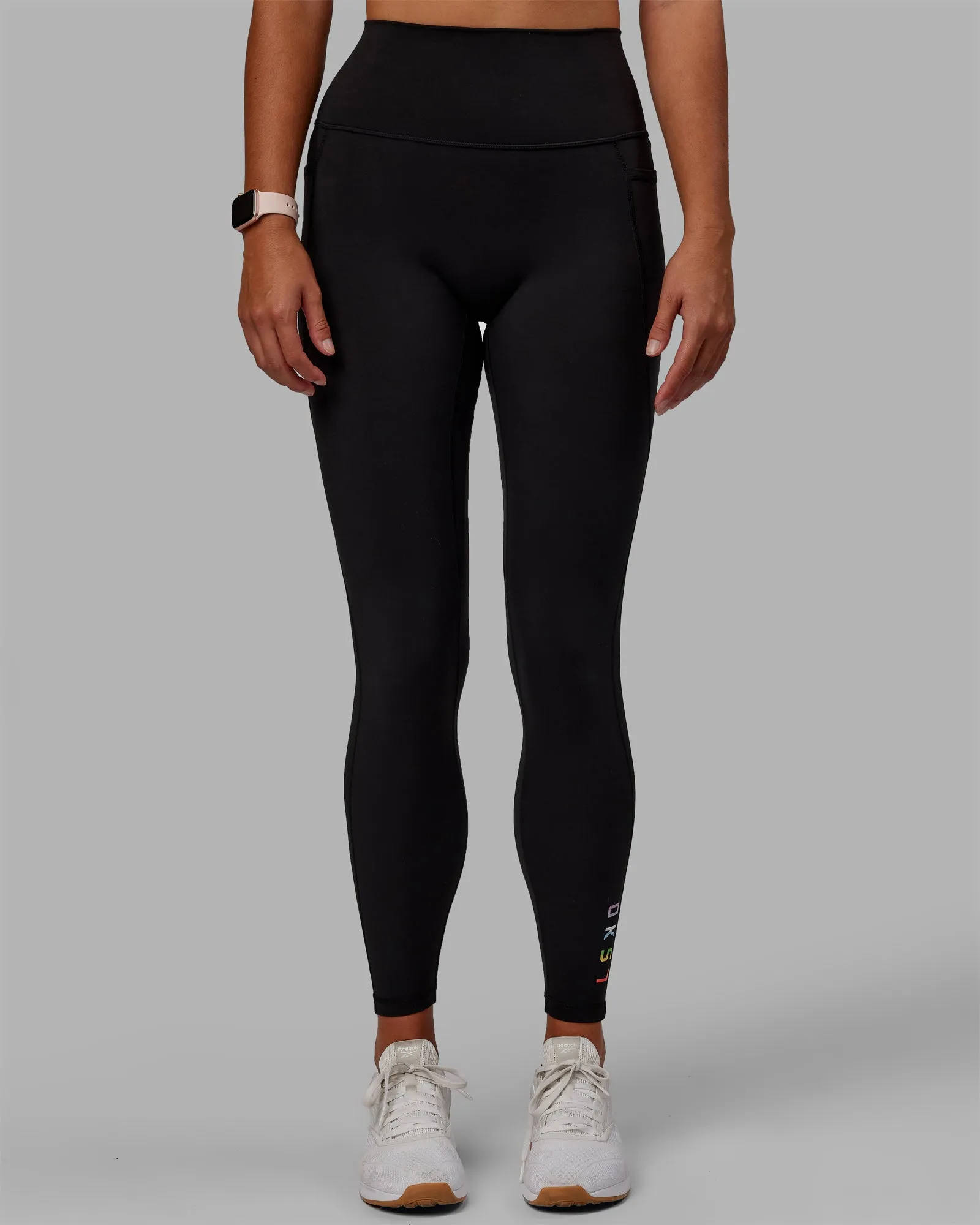 Fusion Full Length Tights With Leg Logo - Pride-Black sold by LSKD product image thumbnail 5