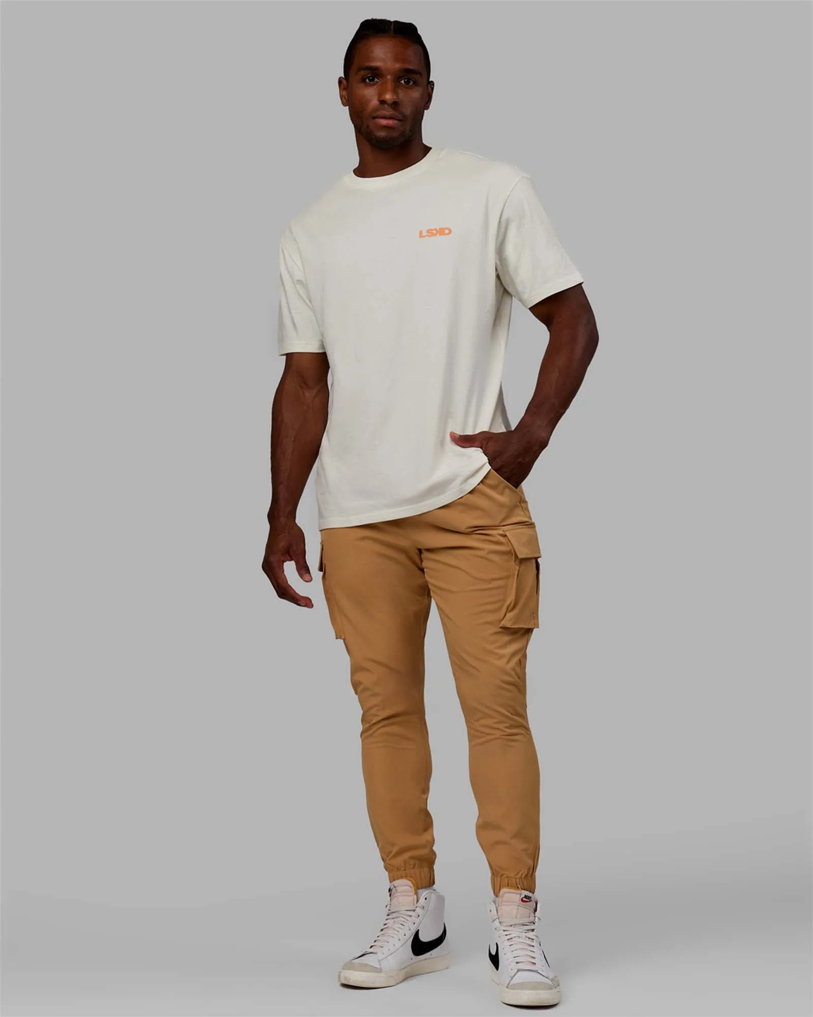 Energy Stretch Performance Cargo Joggers - Latte sold by LSKD