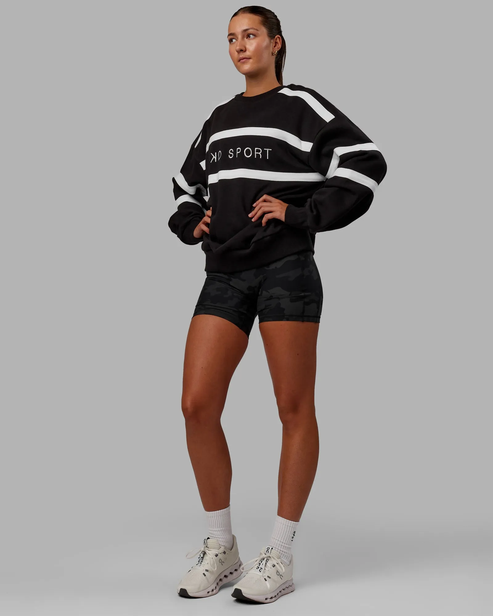 Unisex Collateral Sweater Oversize - Black-White sold by LSKD product image thumbnail 3
