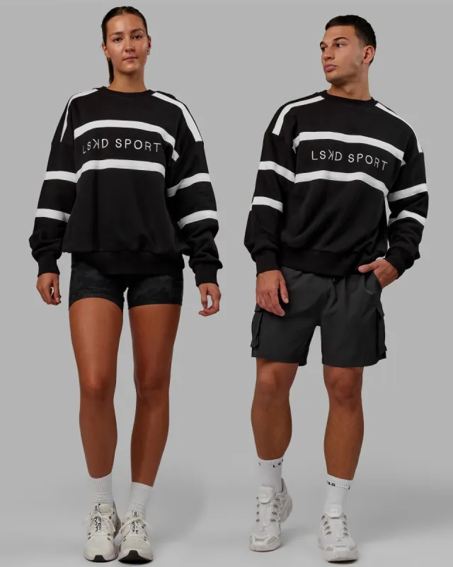 Unisex Collateral Sweater Oversize - Black-White sold by LSKD