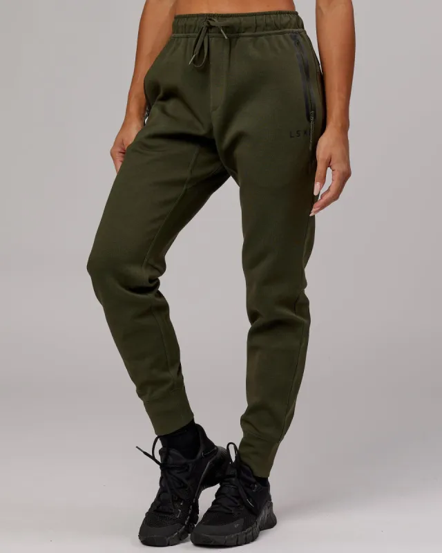 Womens Athlete ForgedFleece Track Pants - Forest Night sold by LSKD