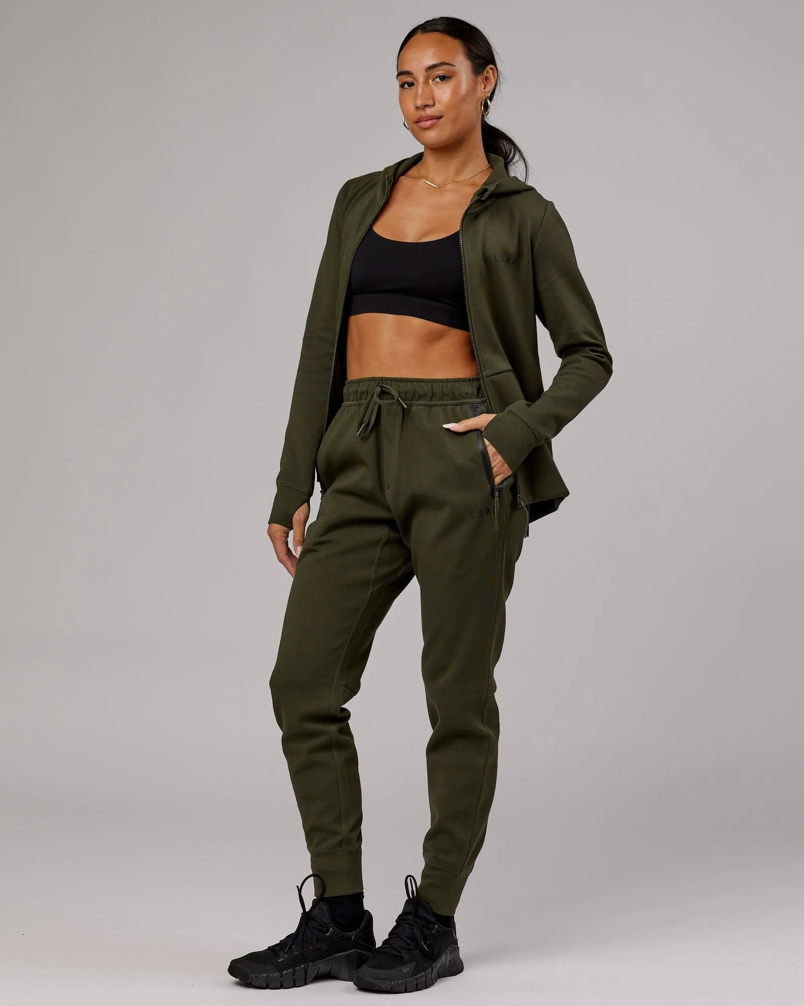 Womens Athlete ForgedFleece Track Pants - Forest Night sold by LSKD product image thumbnail 4