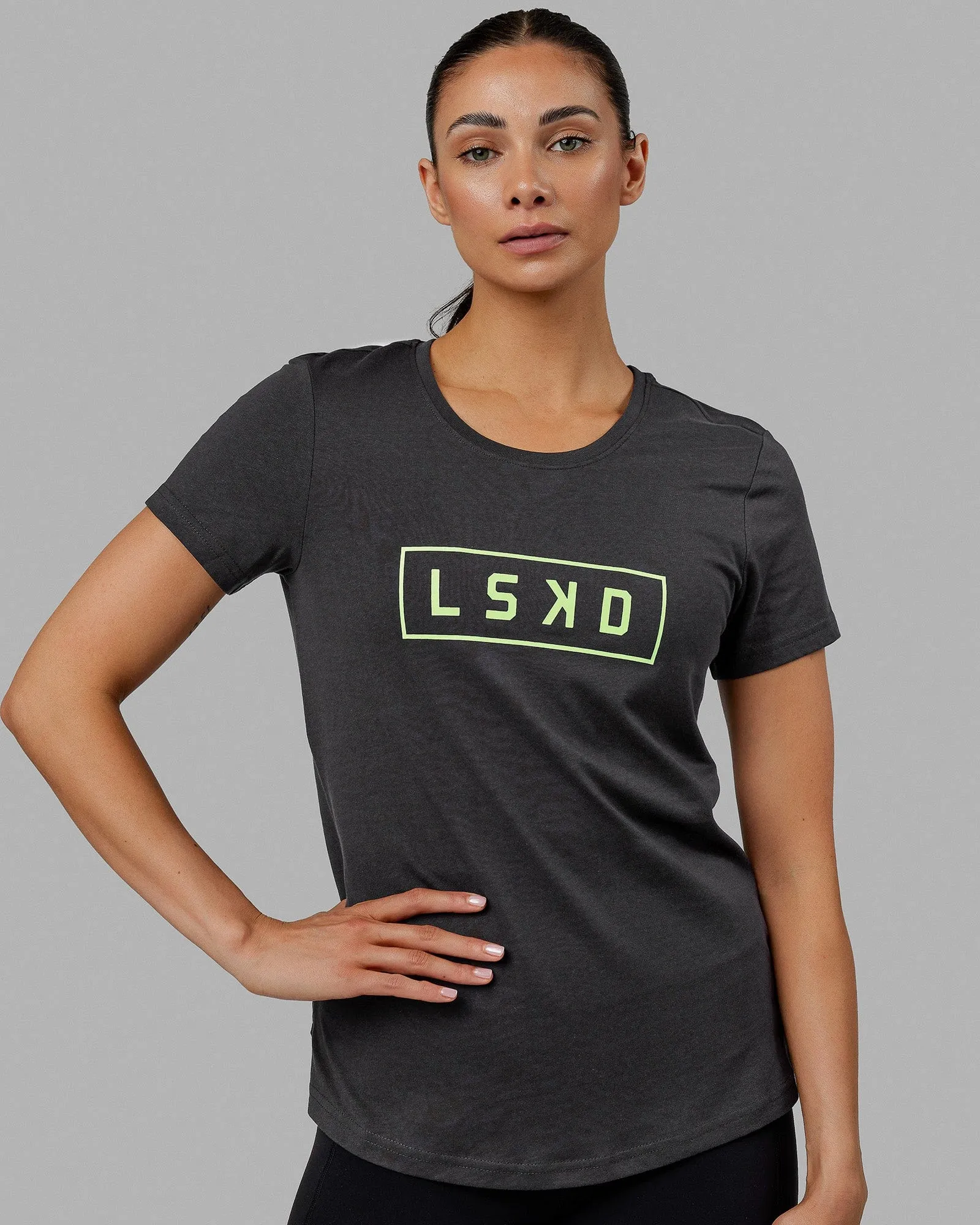 Luna Tee - Phantom-Green Fig sold by LSKD