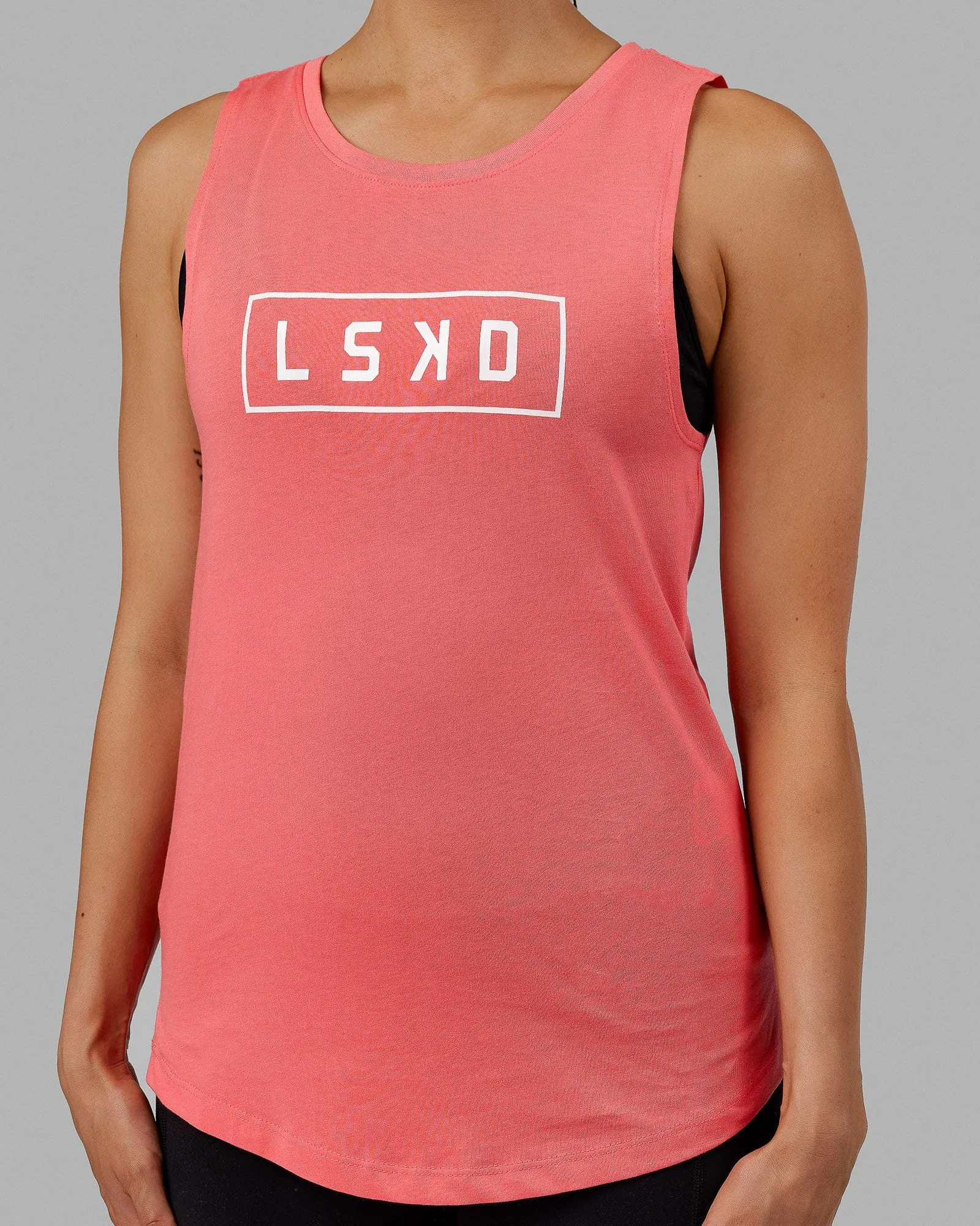 Luna Tank - Coral-White sold by LSKD product image thumbnail 3