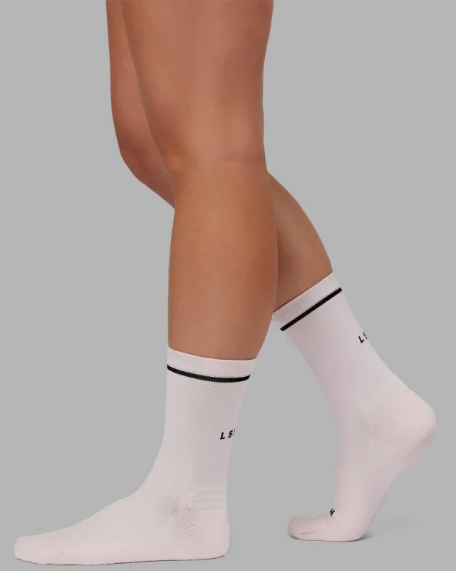 Fast Performance Crew Socks - Bubblegum-Black sold by LSKD