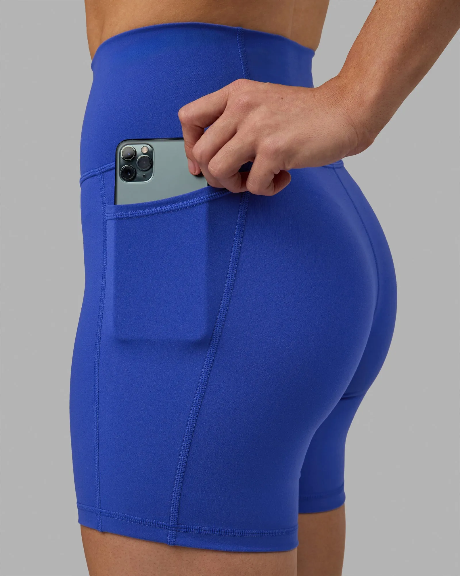 Fusion Mid Short Tights with Pockets - Power Cobalt sold by LSKD product image thumbnail 3