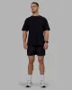 Unisex Love The Run FLXCotton Tee Oversize - Black-Fuchsia Pink sold by LSKD
