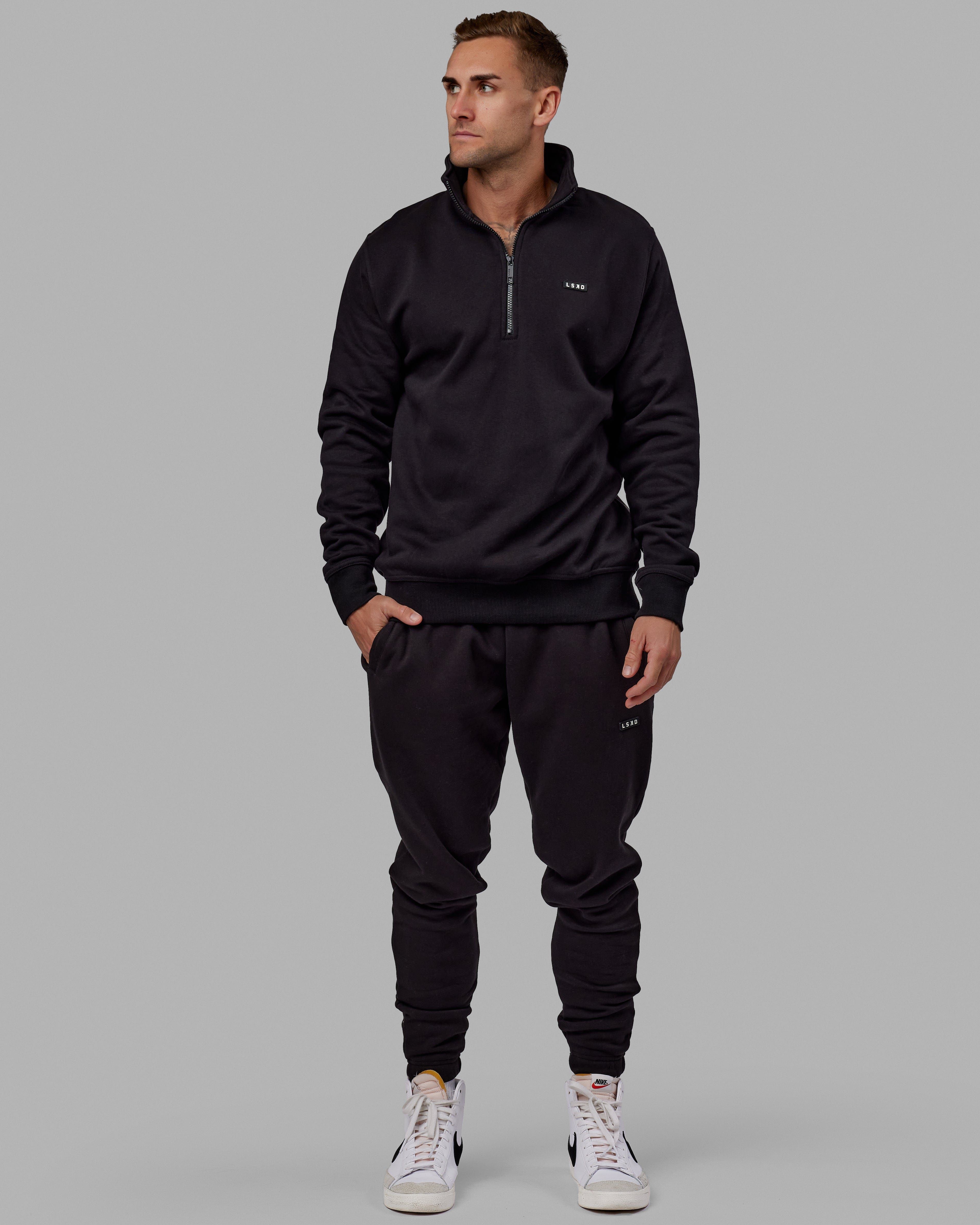 Unisex Fundamental Track Pants - Black sold by LSKD product image thumbnail 4