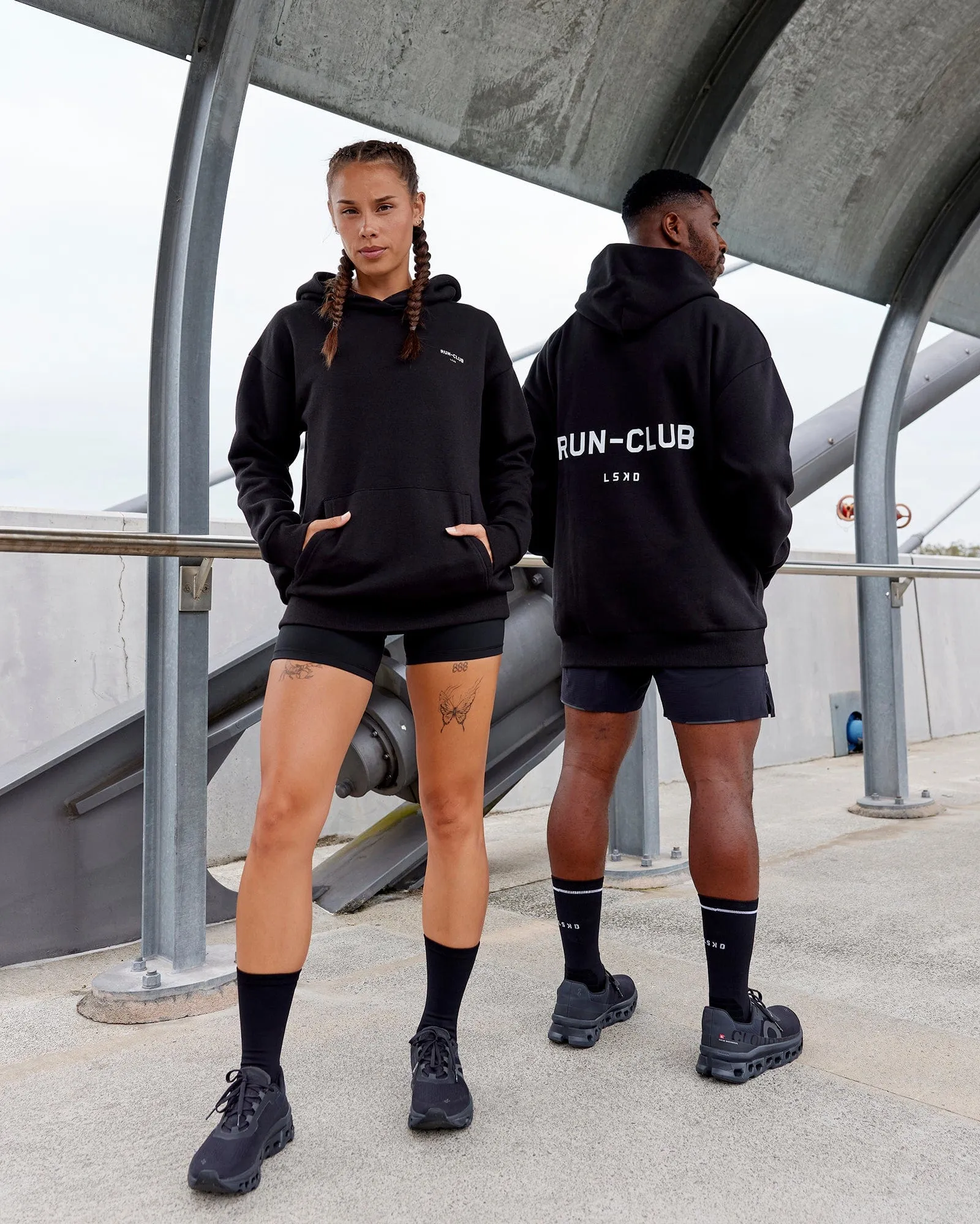 RUN-CLUB Hoodie Oversize - Black sold by LSKD