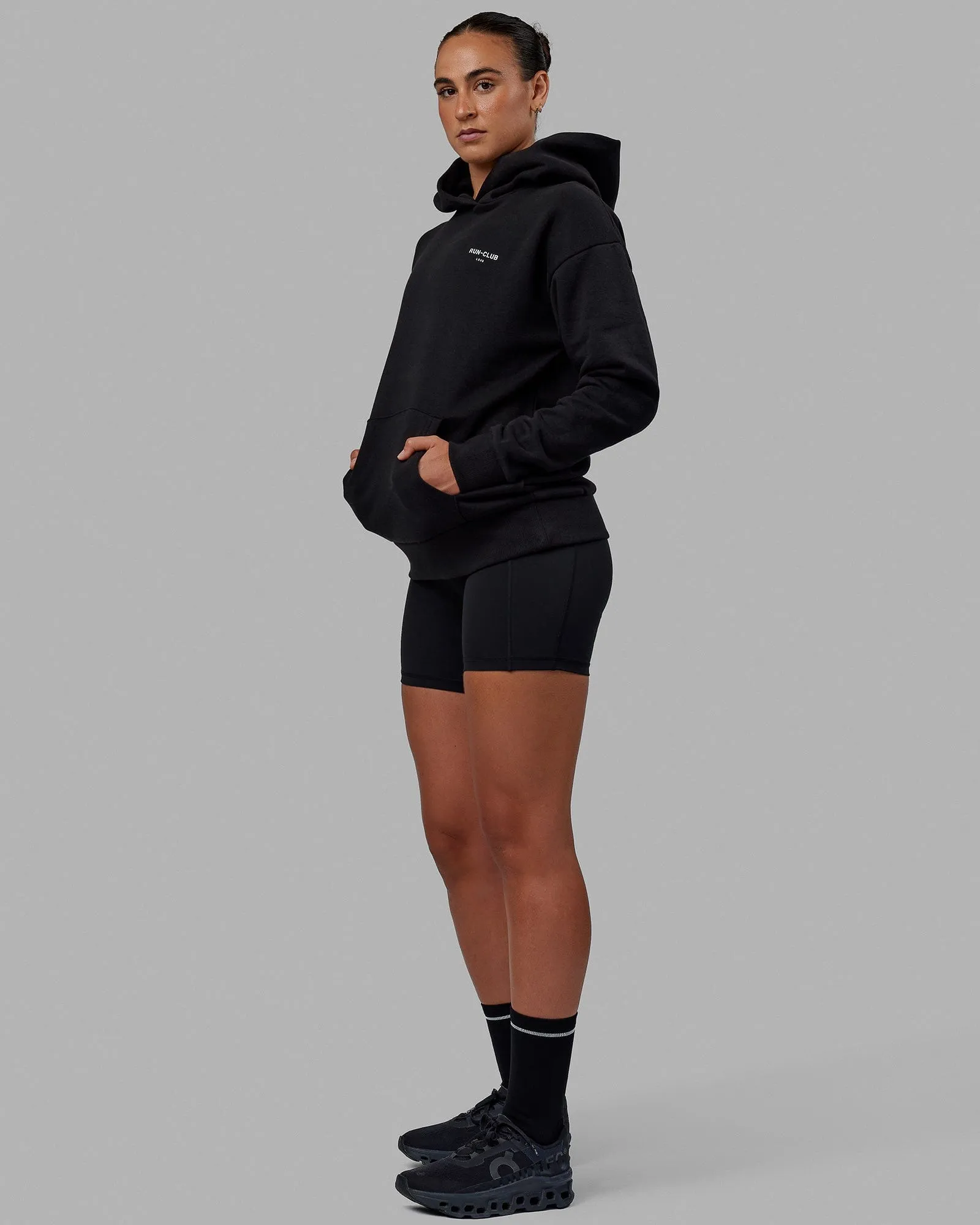 RUN-CLUB Hoodie Oversize - Black sold by LSKD product image thumbnail 3